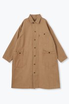 【レリル/lelill】のTHE WORK COAT 人気、トレンドファッション・服の通販 founy(ファニー) ファッション Fashion レディースファッション Fashion for Women アウター Coat / Outerwear Collection コート・ロングコート・ピーコート Long Coats, Peacoats & More サテン Satin, Glossy Fabric スリット Slit, Slit Detail パッチ Patch, Appliqué ポケット Pocket, Pocket Detail ロング Long, Long-Length ワーク Workwear, Utility Style thumbnail ベージュ|ID: prp329100004372627 ipo3291000000035489831