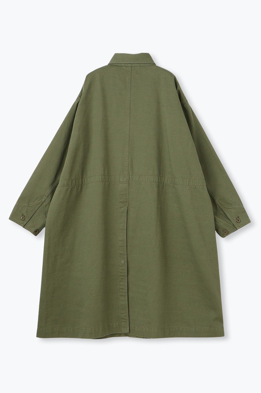 【レリル/lelill】のTHE WORK COAT 人気、トレンドファッション・服の通販 founy(ファニー) 　ファッション　Fashion　レディースファッション　Fashion for Women　アウター　Coat / Outerwear Collection　コート・ロングコート・ピーコート　Long Coats, Peacoats & More　サテン　Satin, Glossy Fabric　スリット　Slit, Slit Detail　パッチ　Patch, Appliqué　ポケット　Pocket, Pocket Detail　ロング　Long, Long-Length　ワーク　Workwear, Utility Style　other-2|ID: prp329100004372627 ipo3291000000035489833