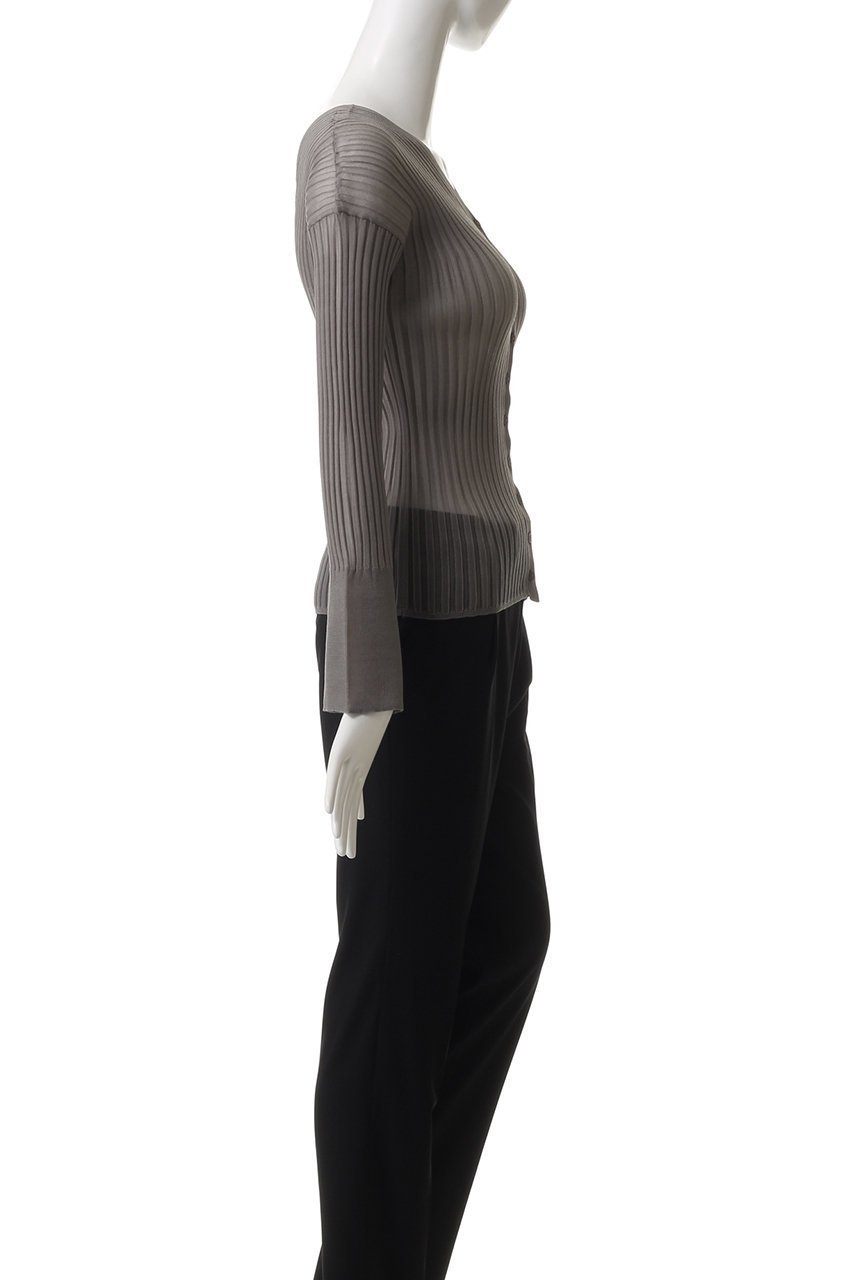 【スタニングルアー/STUNNING LURE】のrシアーリブニットカーディガン 人気、トレンドファッション・服の通販 founy(ファニー) 　ファッション　Fashion　レディースファッション　Fashion for Women　トップス・カットソー　Cut & Sew Tops　ニット　Knit Tops & Sweaters　カーディガン・羽織り　Layered Style Cardigans　オーガンジー　Organza Fabric　カーディガン　Cardigan, Knitwear　シアー　Sheer, See-Through　フィット　Fit, Slim Fit　リブニット　Rib Knit, Ribbed Knit　other-3|ID: prp329100004372644 ipo3291000000032937225