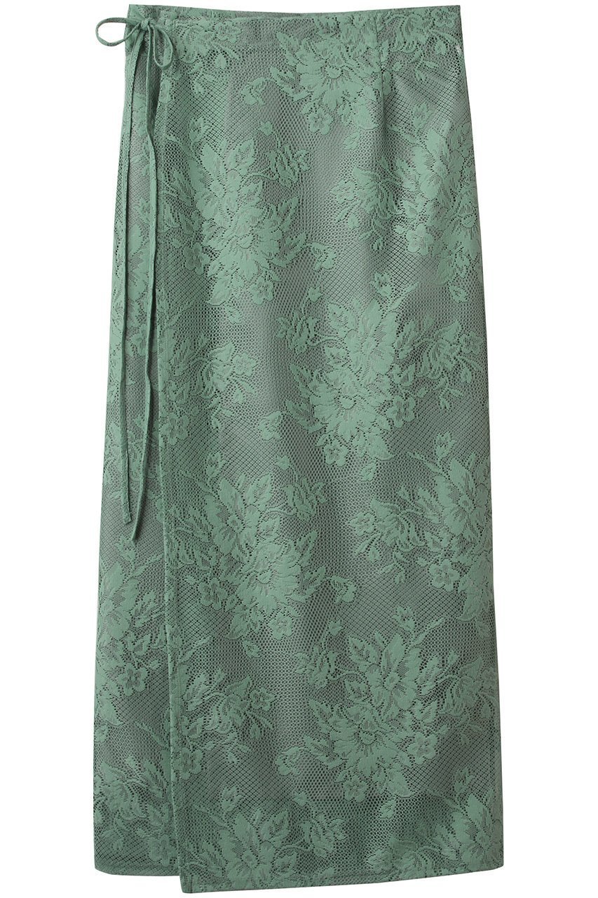 【スタニングルアー/STUNNING LURE】のラップスカート インテリア・キッズ・メンズ・レディースファッション・服の通販 founy(ファニー) 　ファッション　Fashion　レディースファッション　Fashion for Women　スカート　Skirts　ロングスカート　Long Skirts / Maxi & Midi Skirts　エレガント 上品　Elegant　フラワー　Flower, Floral　ラップ　Wrap, Wrap Design　リボン　Ribbon, Bow　レース　Lace, Lace Fabric　ロング　Long, Long-Length　ライトグリーン|ID: prp329100004372646 ipo3291000000035639247