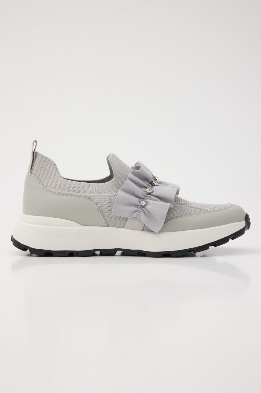 【スタッカート/STACCATO】のラッフルニットコンビスリッポン 人気、トレンドファッション・服の通販 founy(ファニー) 　ファッション　Fashion　レディースファッション　Fashion for Women　エレガント 上品　Elegant　シューズ　Shoes, Footwear　ビジュー　Bijou, Jewel-like Accent　フラット　Flat, Flat Shoes　ラッフル　Ruffle, Frill　リボン　Ribbon, Bow　other-4|ID: prp329100004374907 ipo3291000000032803877