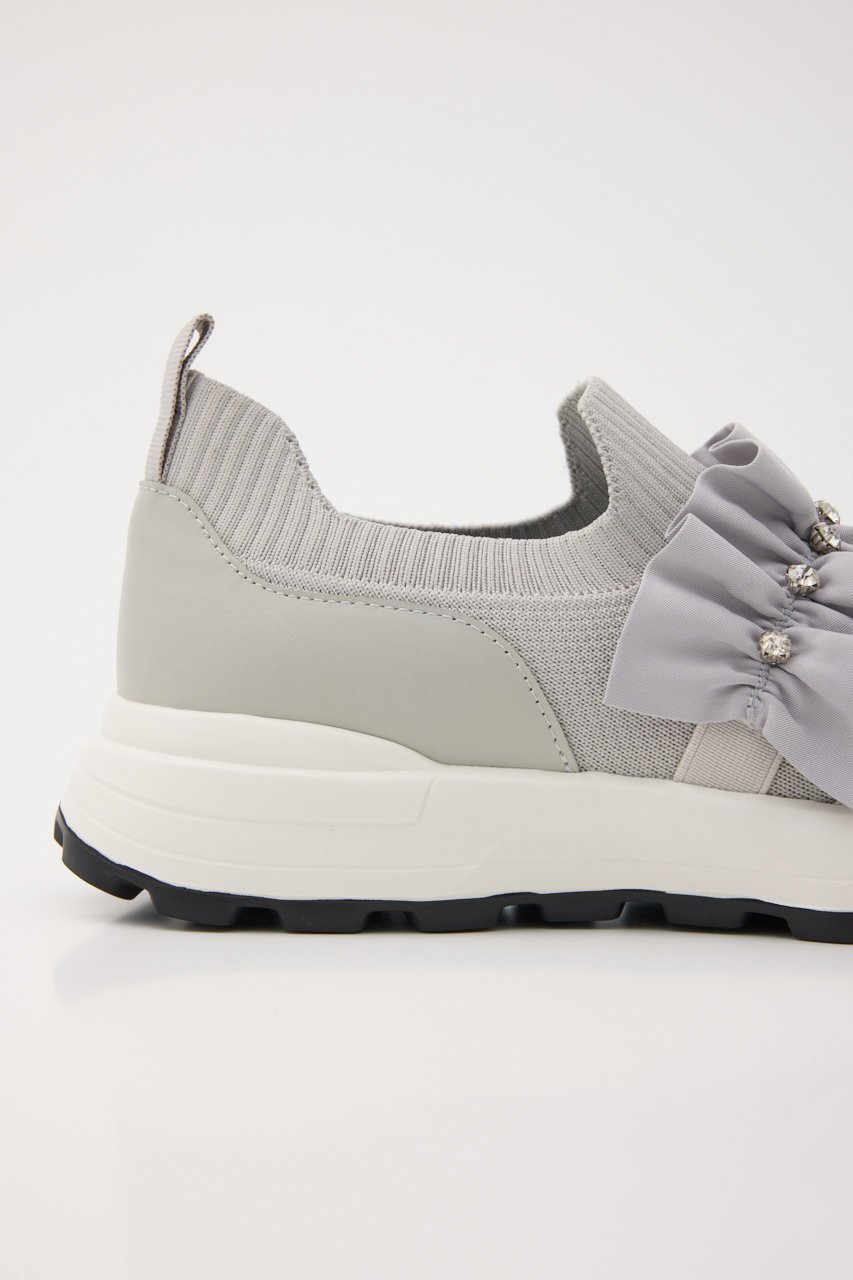 【スタッカート/STACCATO】のラッフルニットコンビスリッポン 人気、トレンドファッション・服の通販 founy(ファニー) 　ファッション　Fashion　レディースファッション　Fashion for Women　エレガント 上品　Elegant　シューズ　Shoes, Footwear　ビジュー　Bijou, Jewel-like Accent　フラット　Flat, Flat Shoes　ラッフル　Ruffle, Frill　リボン　Ribbon, Bow　other-6|ID: prp329100004374907 ipo3291000000032803879