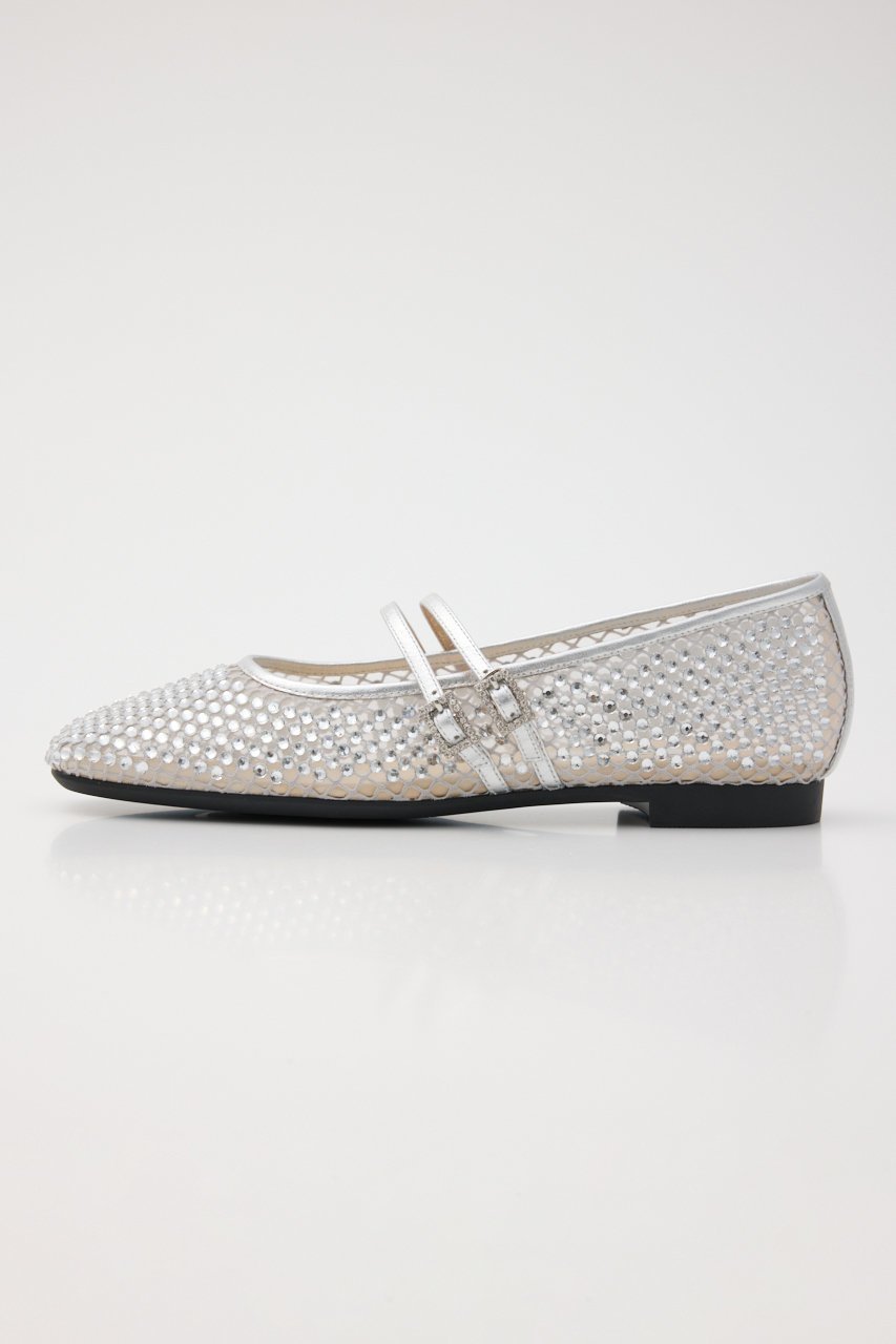 【スタッカート/STACCATO】のクリスタルメッシュベルトフラット 人気、トレンドファッション・服の通販 founy(ファニー) 　ファッション　Fashion　レディースファッション　Fashion for Women　ベルト&ウエストマーク　Belts & Waist Accessories　クッション　Cushion, Throw Pillow　コンビ　Combo, Combination Style　シューズ　Shoes, Footwear　ストーン　Stone, Gem-Like　フラット　Flat, Flat Shoes　メッシュ　Mesh, Net Fabric　other-2|ID: prp329100004374908 ipo3291000000035059144