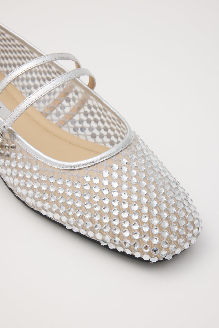 【スタッカート/STACCATO】のクリスタルメッシュベルトフラット 人気、トレンドファッション・服の通販 founy(ファニー) 　ファッション　Fashion　レディースファッション　Fashion for Women　ベルト&ウエストマーク　Belts & Waist Accessories　クッション　Cushion, Throw Pillow　コンビ　Combo, Combination Style　シューズ　Shoes, Footwear　ストーン　Stone, Gem-Like　フラット　Flat, Flat Shoes　メッシュ　Mesh, Net Fabric　other-7|ID: prp329100004374908 ipo3291000000035059149