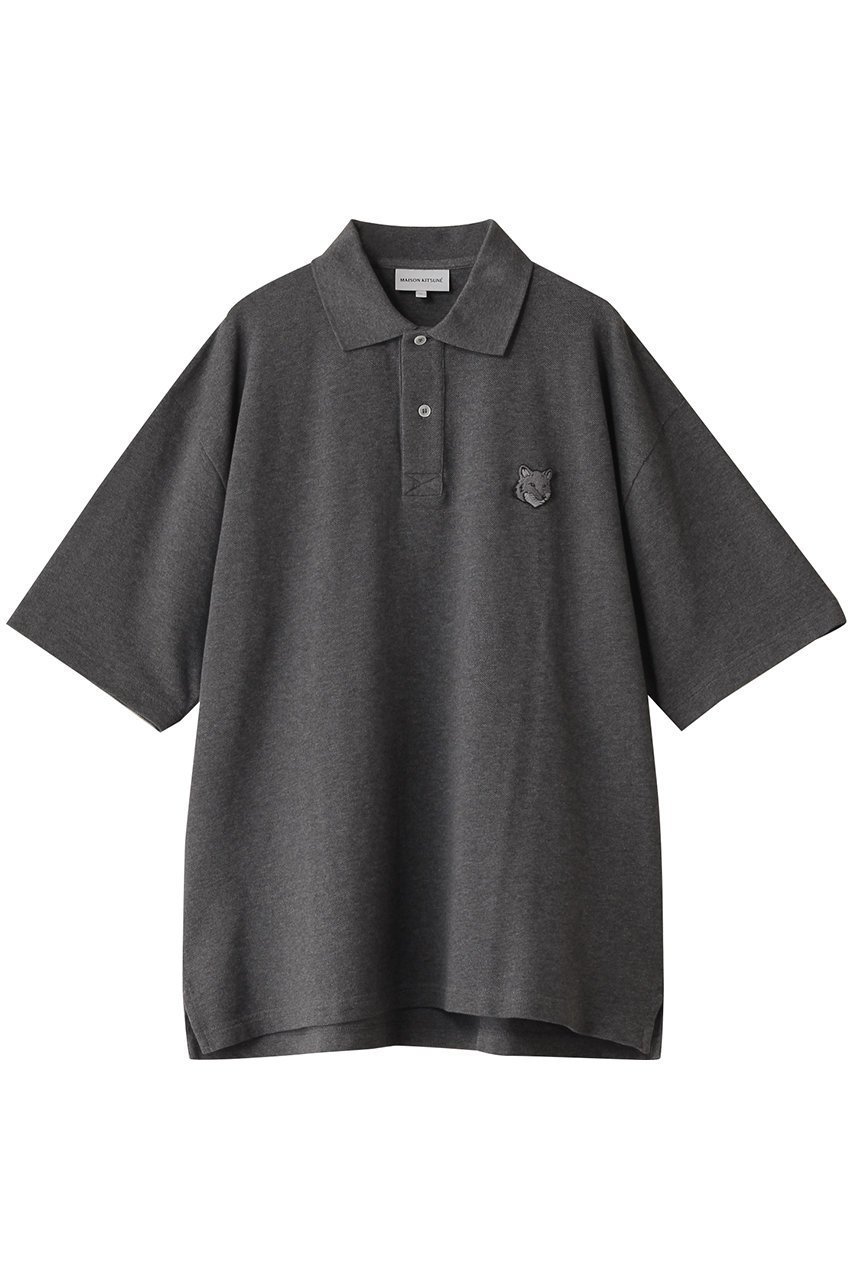 【メゾン キツネ/MAISON KITSUNE / MEN】の【MEN】BOLD FOX HEAD PATCH OVERSIZE ポロ インテリア・キッズ・メンズ・レディースファッション・服の通販 founy(ファニー) 　ファッション　Fashion　メンズファッション　Fashion for Men　スタイリッシュ　Stylish, Fashionable　パッチ　Patch, Appliqué　フォックス　Fox, Fox Fur　ボトム　Bottoms, Lower Wear　ポロシャツ　Polo Shirt, Collared Tee　ダークグレーメランジ|ID: prp329100004374913 ipo3291000000032868402
