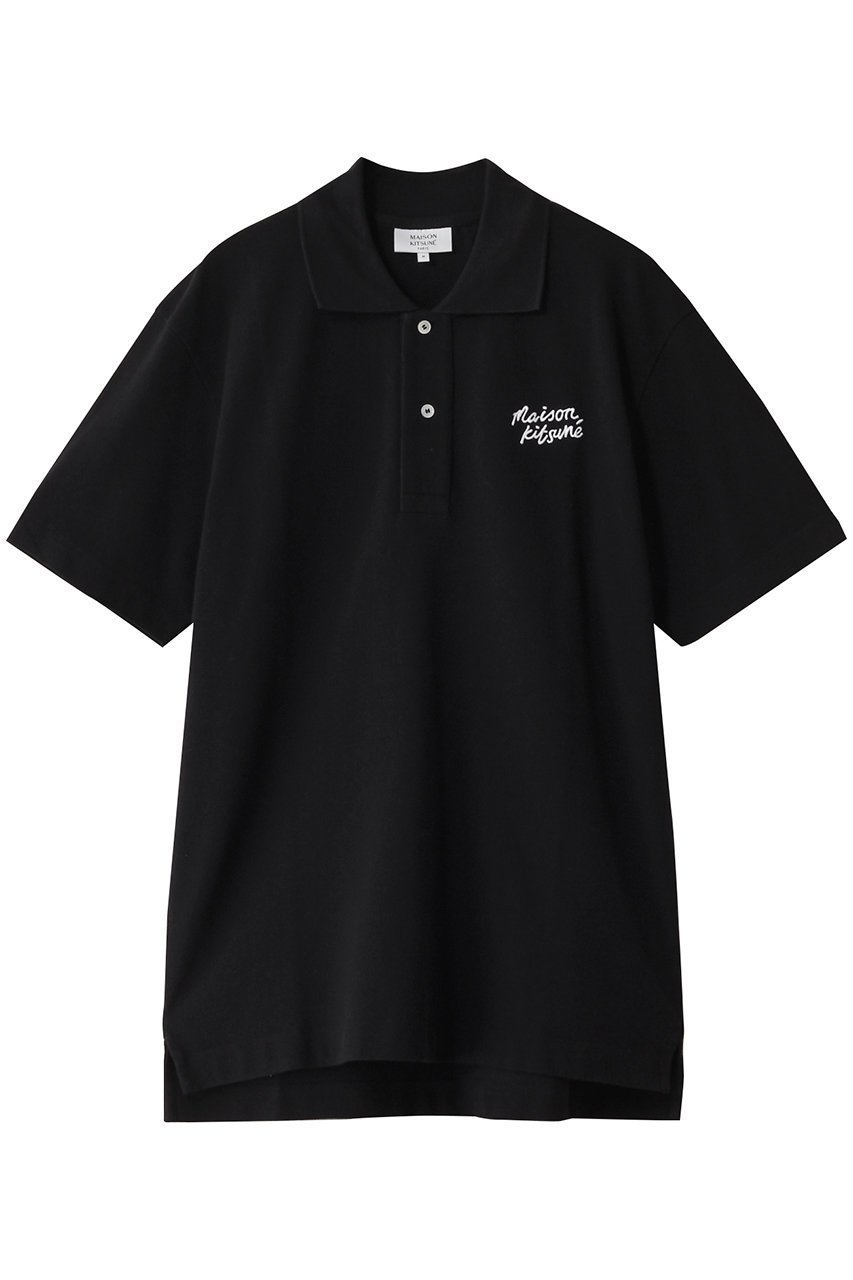 【メゾン キツネ/MAISON KITSUNE / MEN】の【MEN】MAISON KITSUNE HANDWRITING COMFORT ポロ インテリア・キッズ・メンズ・レディースファッション・服の通販 founy(ファニー) 　ファッション　Fashion　メンズファッション　Fashion for Men　フィット　Fit, Slim Fit　ボトム　Bottoms, Lower Wear　ポロシャツ　Polo Shirt, Collared Tee　定番　Standard, Basic Item　ビジネス 仕事 通勤　Business / Work / Commuting　ブラック/ホワイト|ID: prp329100004374914 ipo3291000000032868441