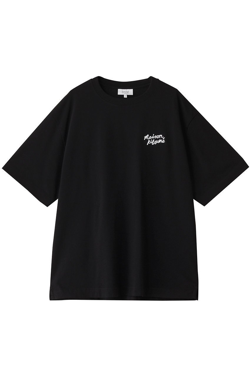 【メゾン キツネ/MAISON KITSUNE / MEN】の【MEN】MAISON KITSUNE HANDWRITING EMBROIDERY OVERSIZE Tシャツ インテリア・キッズ・メンズ・レディースファッション・服の通販 founy(ファニー) 　ファッション　Fashion　メンズファッション　Fashion for Men　トップス・カットソー　Cut & Sew Tops　メンズシャツ　Shirts　ショート　Short, Short Length　スリーブ　Sleeve, Long Sleeve / Short Sleeve　ベーシック　Basic, Essential　ブラック/ホワイト|ID: prp329100004374917 ipo3291000000032877833
