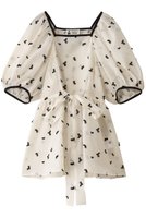 【ルール ロジェット/leur logette】のペタルエンブロイダリートップ 人気、トレンドファッション・服の通販 founy(ファニー) ファッション Fashion レディースファッション Fashion for Women トップス・カットソー Cut & Sew Tops シャツ・ブラウス・オフィスカジュアル Elegant Blouses & Button-Ups ショート Short, Short Length スリーブ Sleeve, Long Sleeve / Short Sleeve モチーフ Motif, Design Theme リボン Ribbon, Bow |ID:prp329100004374933