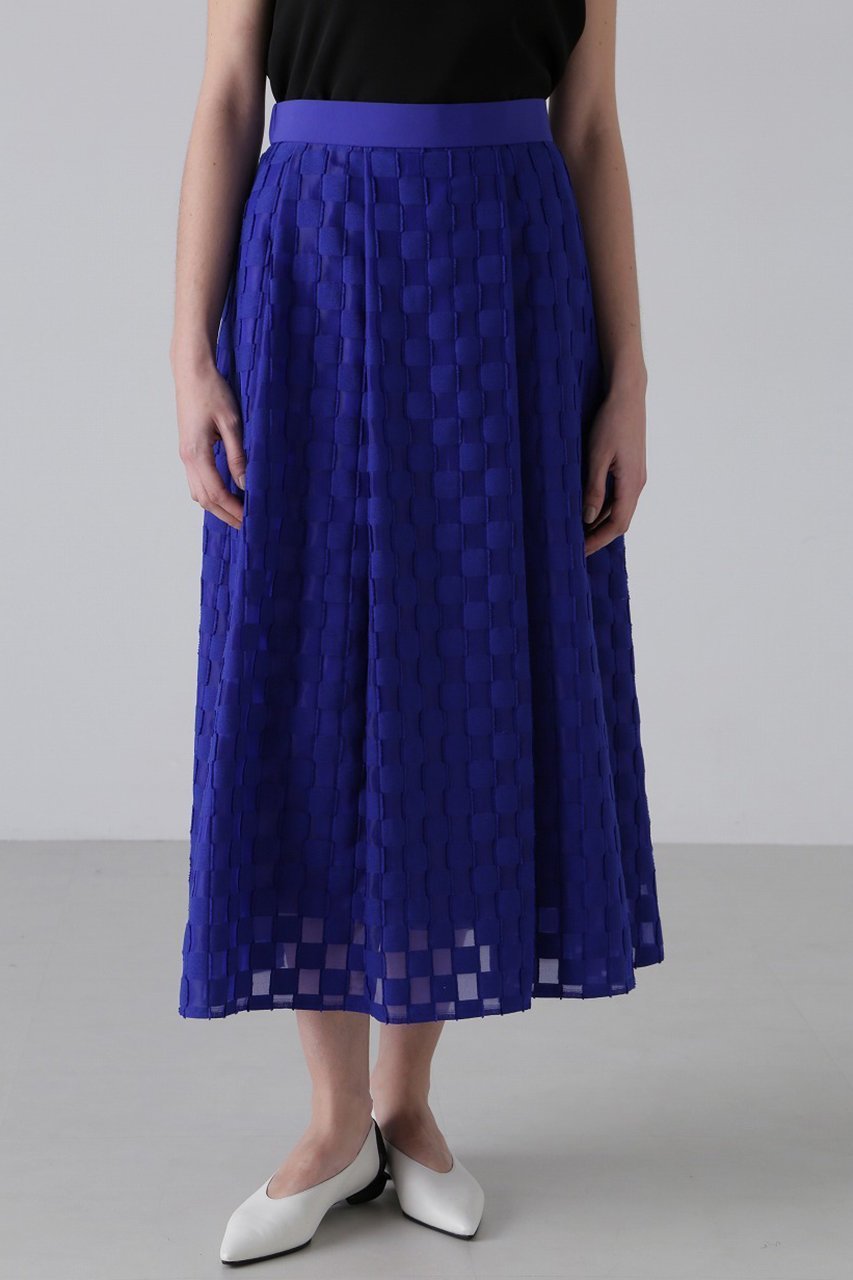 【アドーア/ADORE】のダミエジャガードスカート 人気、トレンドファッション・服の通販 founy(ファニー) 　ファッション　Fashion　レディースファッション　Fashion for Women　スカート　Skirts　ロングスカート　Long Skirts / Maxi & Midi Skirts　おすすめ　Recommended / Our Picks　ジャカード／ジャガード　Jacquard, Woven Pattern　セットアップ　Set-Up, Coordinated Outfit　フォルム　Silhouette, Form　モチーフ　Motif, Design Theme　ロング　Long, Long-Length　エレガント 上品　Elegant　再入荷　Restock / Back in Stock　other-2|ID: prp329100004374940 ipo3291000000032825486