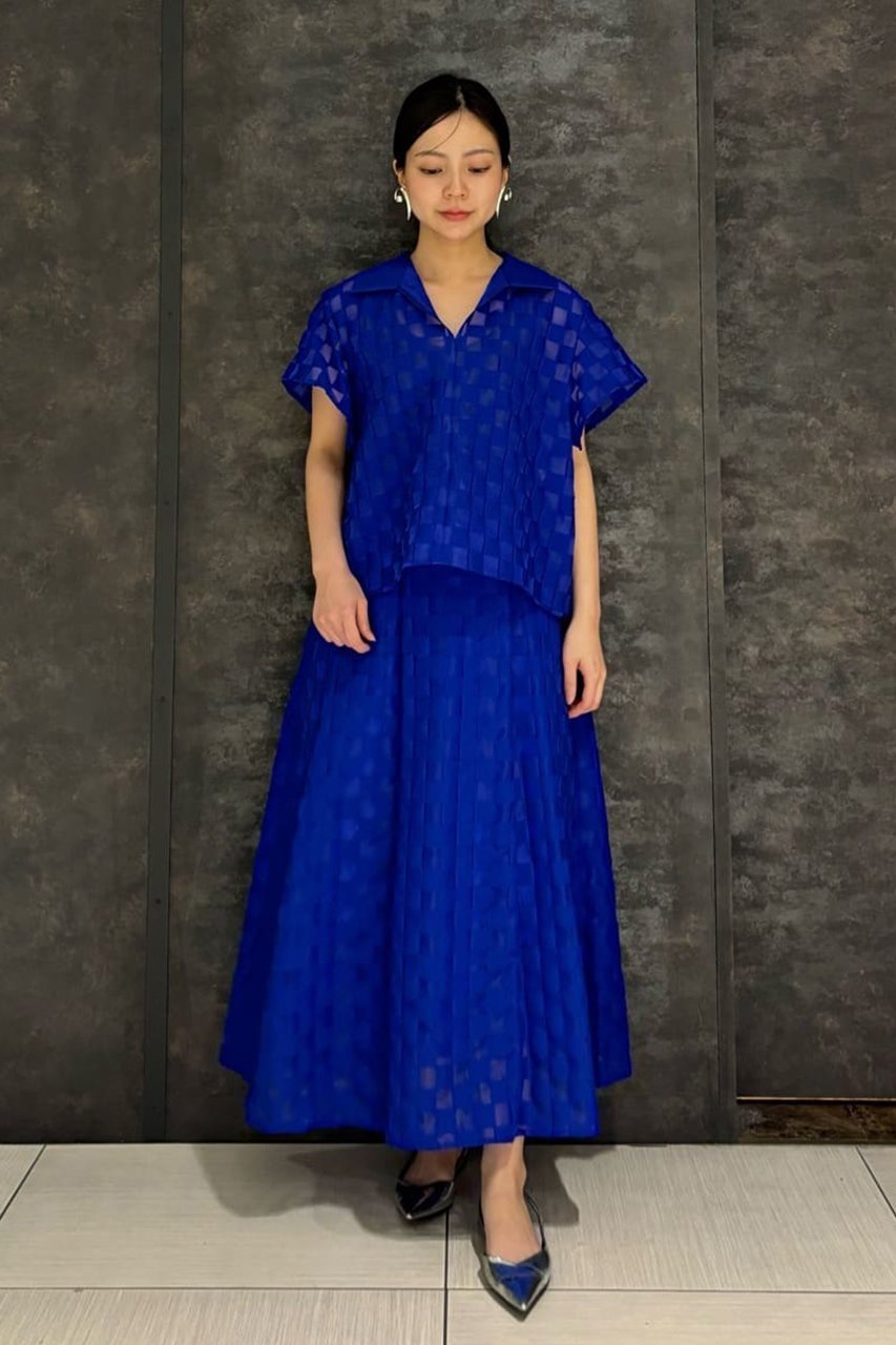 【アドーア/ADORE】のダミエジャガードスカート 人気、トレンドファッション・服の通販 founy(ファニー) 　ファッション　Fashion　レディースファッション　Fashion for Women　スカート　Skirts　ロングスカート　Long Skirts / Maxi & Midi Skirts　おすすめ　Recommended / Our Picks　ジャカード／ジャガード　Jacquard, Woven Pattern　セットアップ　Set-Up, Coordinated Outfit　フォルム　Silhouette, Form　モチーフ　Motif, Design Theme　ロング　Long, Long-Length　エレガント 上品　Elegant　再入荷　Restock / Back in Stock　other-6|ID: prp329100004374940 ipo3291000000032825490