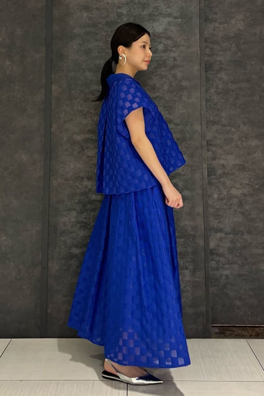 【アドーア/ADORE】のダミエジャガードスカート 人気、トレンドファッション・服の通販 founy(ファニー) 　ファッション　Fashion　レディースファッション　Fashion for Women　スカート　Skirts　ロングスカート　Long Skirts / Maxi & Midi Skirts　おすすめ　Recommended / Our Picks　ジャカード／ジャガード　Jacquard, Woven Pattern　セットアップ　Set-Up, Coordinated Outfit　フォルム　Silhouette, Form　モチーフ　Motif, Design Theme　ロング　Long, Long-Length　エレガント 上品　Elegant　再入荷　Restock / Back in Stock　other-8|ID: prp329100004374940 ipo3291000000032825492
