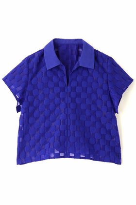 【アドーア/ADORE】 ダミエジャガードブラウス人気、トレンドファッション・服の通販 founy(ファニー) ファッション Fashion レディースファッション WOMEN トップス・カットソー Tops/Tshirt シャツ/ブラウス Shirts/Blouses おすすめ Recommend ショート Short ジャカード Jacquard スキッパー Skipper スリーブ Sleeve セットアップ Set Up モチーフ Motif 無地 Plain Color |ID:prp329100004374941