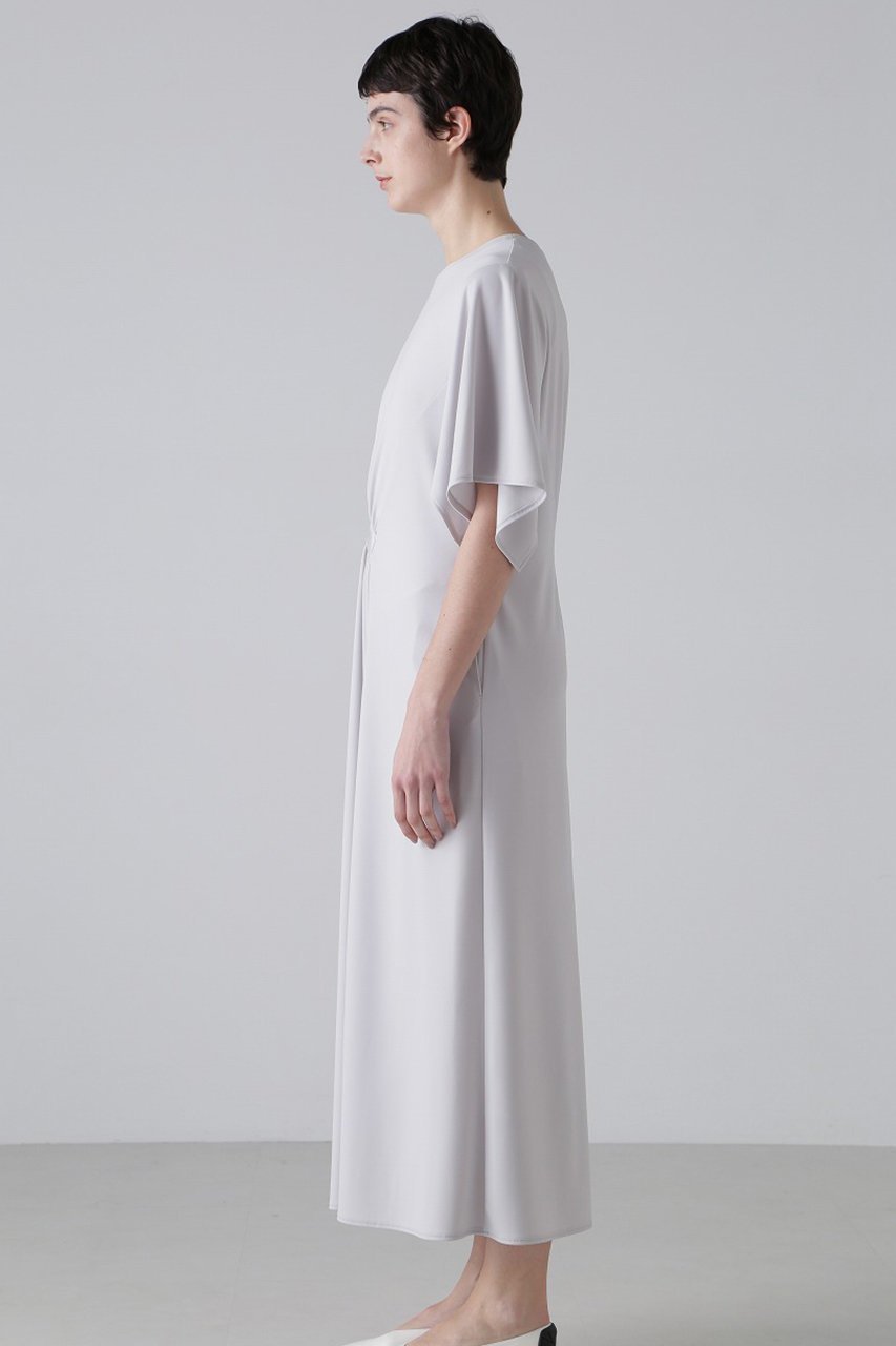 【アドーア/ADORE】のマットポンチワンピース 人気、トレンドファッション・服の通販 founy(ファニー) 　ファッション　Fashion　レディースファッション　Fashion for Women　ワンピース　Dresses　チュニック　Tunic Tops & Dresses　アシンメトリー　Asymmetrical Style　カットソー　Cut and Sewn Top　ギャザー　Gathered, Ruffled　スクエア　Square, Square Shape　ストレート　Straight, Straight Cut　スリーブ　Sleeve, Long Sleeve / Short Sleeve　チュニック　Tunic, Long Top　ポケット　Pocket, Pocket Detail　ロング　Long, Long-Length　エレガント 上品　Elegant　再入荷　Restock / Back in Stock　other-3|ID: prp329100004374942 ipo3291000000034990135