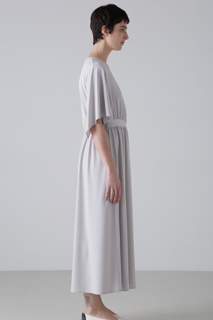 【アドーア/ADORE】のマットポンチワンピース 人気、トレンドファッション・服の通販 founy(ファニー) 　ファッション　Fashion　レディースファッション　Fashion for Women　ワンピース　Dresses　チュニック　Tunic Tops & Dresses　アシンメトリー　Asymmetrical Style　カットソー　Cut and Sewn Top　ギャザー　Gathered, Ruffled　スクエア　Square, Square Shape　ストレート　Straight, Straight Cut　スリーブ　Sleeve, Long Sleeve / Short Sleeve　チュニック　Tunic, Long Top　ポケット　Pocket, Pocket Detail　ロング　Long, Long-Length　エレガント 上品　Elegant　再入荷　Restock / Back in Stock　other-4|ID: prp329100004374942 ipo3291000000034990136