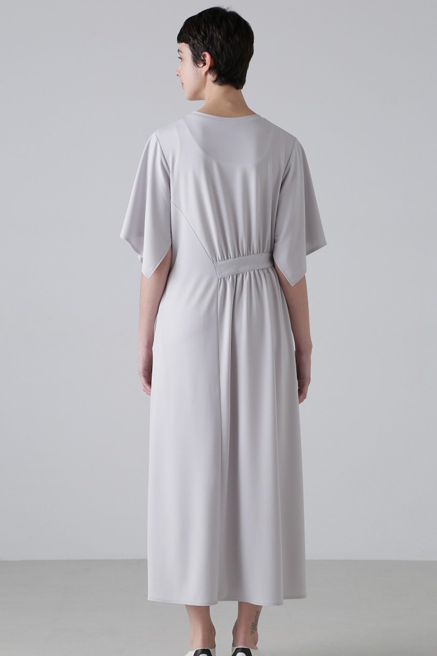 【アドーア/ADORE】のマットポンチワンピース 人気、トレンドファッション・服の通販 founy(ファニー) 　ファッション　Fashion　レディースファッション　Fashion for Women　ワンピース　Dresses　チュニック　Tunic Tops & Dresses　アシンメトリー　Asymmetrical Style　カットソー　Cut and Sewn Top　ギャザー　Gathered, Ruffled　スクエア　Square, Square Shape　ストレート　Straight, Straight Cut　スリーブ　Sleeve, Long Sleeve / Short Sleeve　チュニック　Tunic, Long Top　ポケット　Pocket, Pocket Detail　ロング　Long, Long-Length　エレガント 上品　Elegant　再入荷　Restock / Back in Stock　other-5|ID: prp329100004374942 ipo3291000000034990137