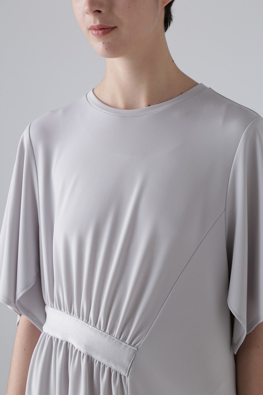 【アドーア/ADORE】のマットポンチワンピース 人気、トレンドファッション・服の通販 founy(ファニー) 　ファッション　Fashion　レディースファッション　Fashion for Women　ワンピース　Dresses　チュニック　Tunic Tops & Dresses　アシンメトリー　Asymmetrical Style　カットソー　Cut and Sewn Top　ギャザー　Gathered, Ruffled　スクエア　Square, Square Shape　ストレート　Straight, Straight Cut　スリーブ　Sleeve, Long Sleeve / Short Sleeve　チュニック　Tunic, Long Top　ポケット　Pocket, Pocket Detail　ロング　Long, Long-Length　エレガント 上品　Elegant　再入荷　Restock / Back in Stock　other-6|ID: prp329100004374942 ipo3291000000034990138