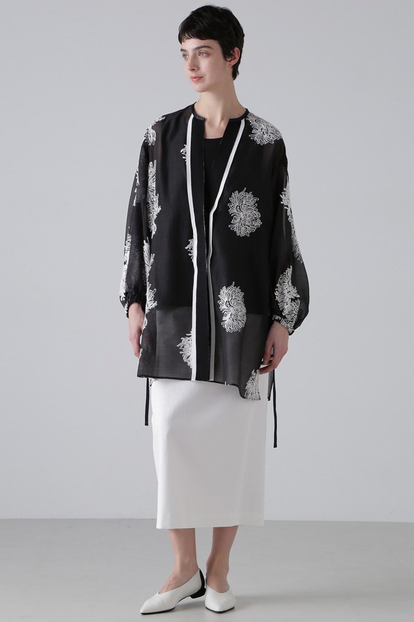 【アドーア/ADORE】のシアーエンブロイダリーロングジャケット 人気、トレンドファッション・服の通販 founy(ファニー) 　ファッション　Fashion　レディースファッション　WOMEN　アウター　Coat Outerwear　ジャケット　Jackets　おすすめ　Recommend　グログラン　Grosgrain　シアー　Sheer　シンプル　Simple　ジャケット　Jacket　フィット　Fit　ボトム　Bottom　エレガント 上品　Elegant　夏　Summer　春　Spring　S/S・春夏　Ss・Spring/Summer　other-8|ID: prp329100004374943 ipo3291000000031335685