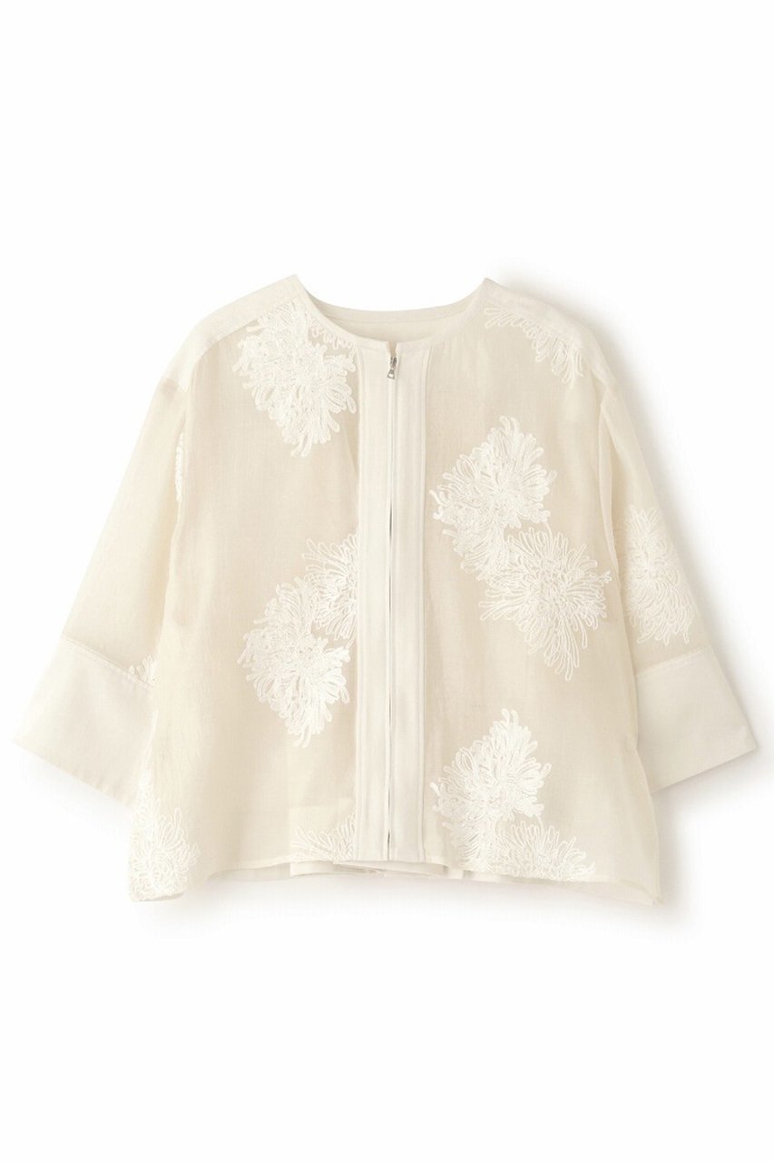 【アドーア/ADORE】のシアーエンブロイダリージャケット インテリア・キッズ・メンズ・レディースファッション・服の通販 founy(ファニー) 　ファッション　Fashion　レディースファッション　WOMEN　アウター　Coat Outerwear　ジャケット　Jackets　エレガント 上品　Elegant　シアー　Sheer　ジャケット　Jacket　フラワー　Flower　フロント　Front　メタル　Metal　モチーフ　Motif　ホワイト|ID: prp329100004374944 ipo3291000000032257557
