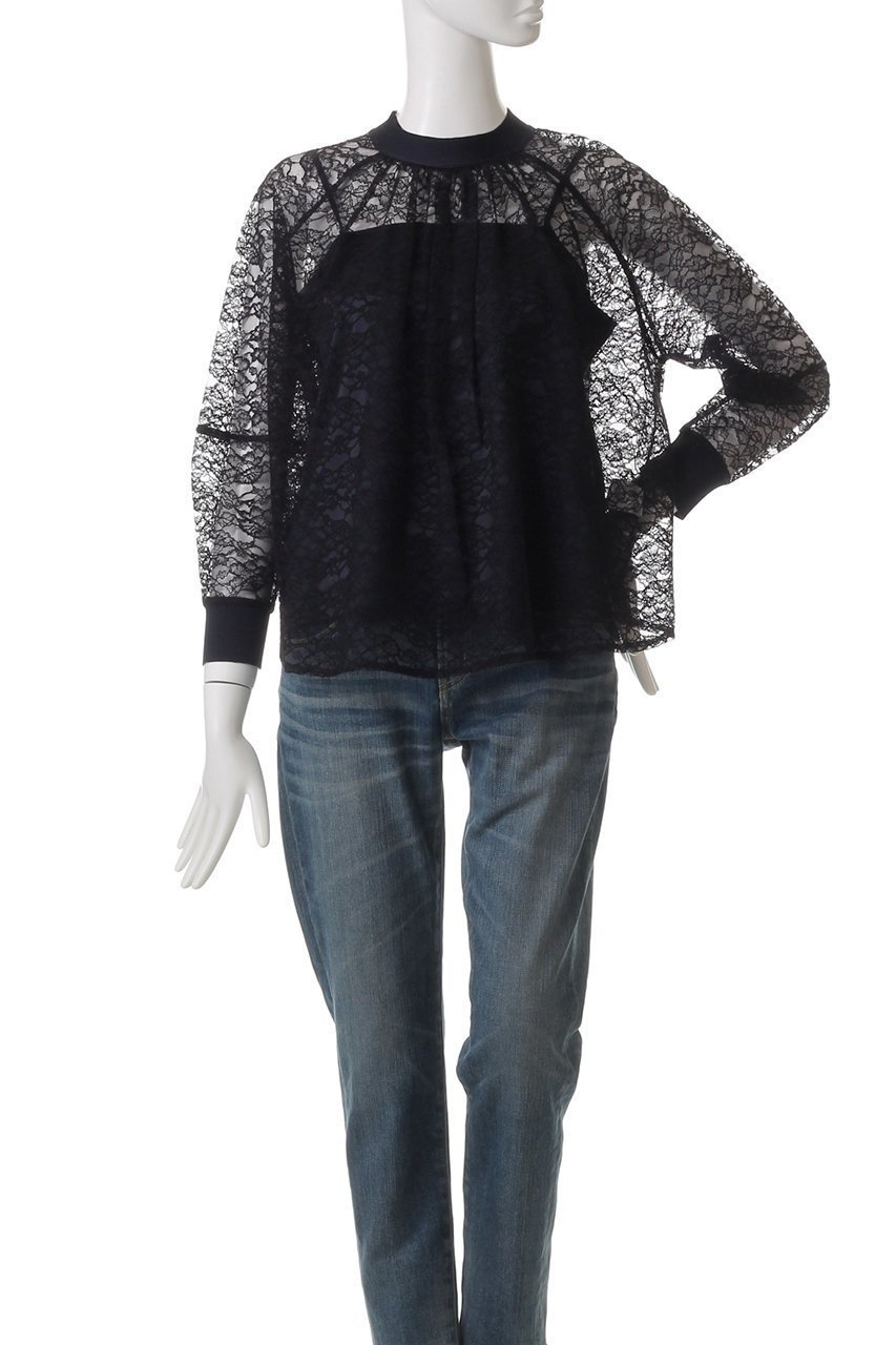 【マリリンムーン/MARILYN MOON】のモダンレース2wayタイブラウス 人気、トレンドファッション・服の通販 founy(ファニー) 　ファッション　Fashion　レディースファッション　Fashion for Women　トップス・カットソー　Cut & Sew Tops　シャツ・ブラウス・オフィスカジュアル　Elegant Blouses & Button-Ups　おすすめ　Recommended / Our Picks　オケージョン　Occasion Wear　スリーブ　Sleeve, Long Sleeve / Short Sleeve　モダン　Modern, Contemporary　リボン　Ribbon, Bow　レース　Lace, Lace Fabric　ロング　Long, Long-Length　other-2|ID: prp329100004374947 ipo3291000000034955543