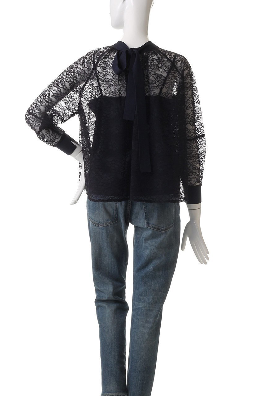 【マリリンムーン/MARILYN MOON】のモダンレース2wayタイブラウス 人気、トレンドファッション・服の通販 founy(ファニー) 　ファッション　Fashion　レディースファッション　Fashion for Women　トップス・カットソー　Cut & Sew Tops　シャツ・ブラウス・オフィスカジュアル　Elegant Blouses & Button-Ups　おすすめ　Recommended / Our Picks　オケージョン　Occasion Wear　スリーブ　Sleeve, Long Sleeve / Short Sleeve　モダン　Modern, Contemporary　リボン　Ribbon, Bow　レース　Lace, Lace Fabric　ロング　Long, Long-Length　other-4|ID: prp329100004374947 ipo3291000000034955548