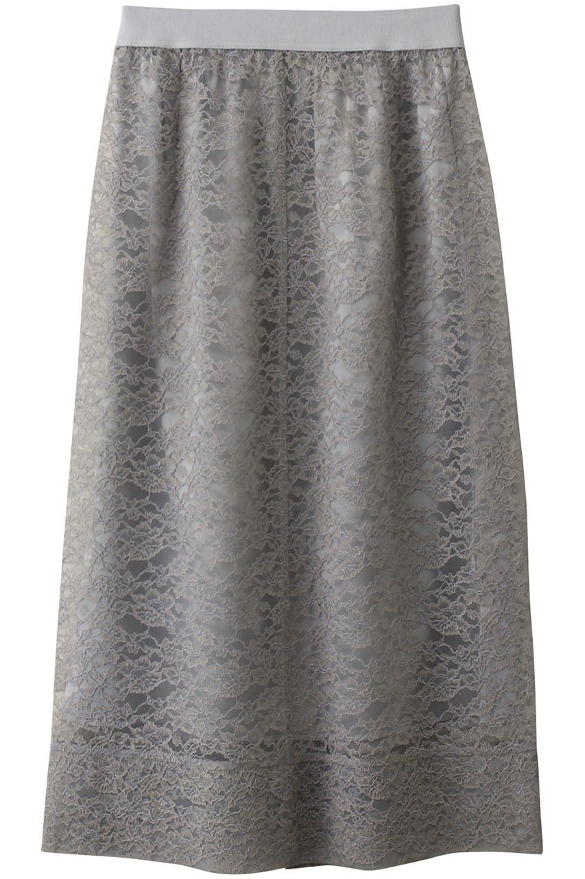 【マリリンムーン/MARILYN MOON】のモダンレースIラインスカート インテリア・キッズ・メンズ・レディースファッション・服の通販 founy(ファニー) 　ファッション　Fashion　レディースファッション　Fashion for Women　スカート　Skirts　おすすめ　Recommended / Our Picks　シアー　Sheer, See-Through　ペチコート　Petticoat, Underskirt　モダン　Modern, Contemporary　レース　Lace, Lace Fabric　グレー|ID: prp329100004374948 ipo3291000000035691045