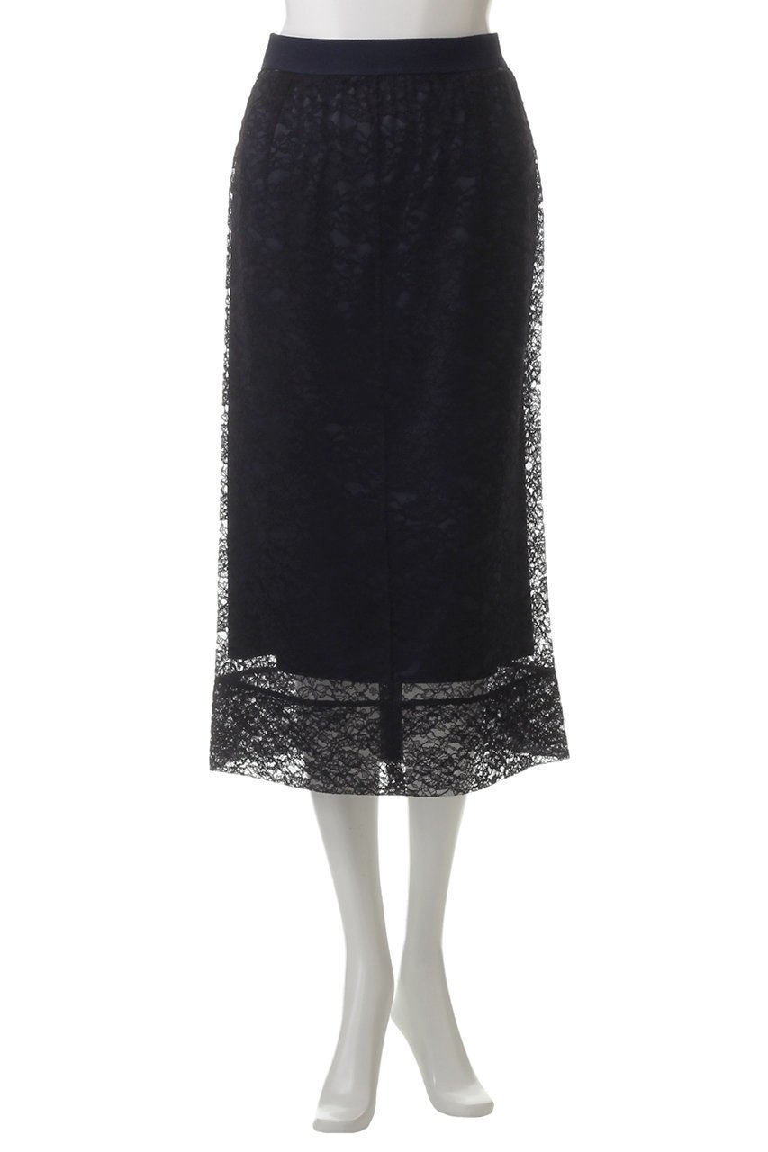 【マリリンムーン/MARILYN MOON】のモダンレースIラインスカート 人気、トレンドファッション・服の通販 founy(ファニー) 　ファッション　Fashion　レディースファッション　Fashion for Women　スカート　Skirts　おすすめ　Recommended / Our Picks　シアー　Sheer, See-Through　ペチコート　Petticoat, Underskirt　モダン　Modern, Contemporary　レース　Lace, Lace Fabric　other-2|ID: prp329100004374948 ipo3291000000035691047