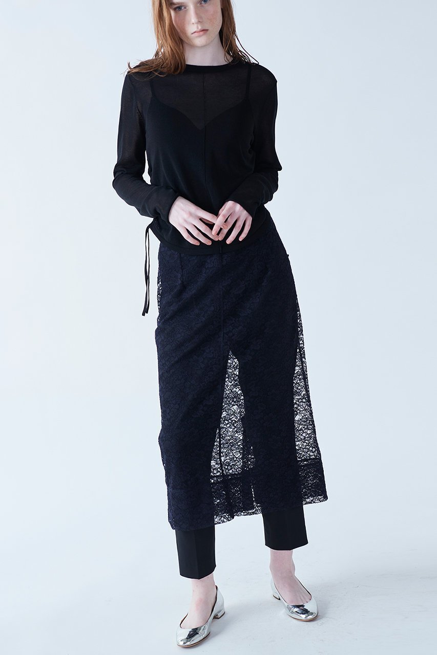 【マリリンムーン/MARILYN MOON】のモダンレースIラインスカート 人気、トレンドファッション・服の通販 founy(ファニー) 　ファッション　Fashion　レディースファッション　Fashion for Women　スカート　Skirts　おすすめ　Recommended / Our Picks　シアー　Sheer, See-Through　ペチコート　Petticoat, Underskirt　モダン　Modern, Contemporary　レース　Lace, Lace Fabric　other-6|ID: prp329100004374948 ipo3291000000035691051