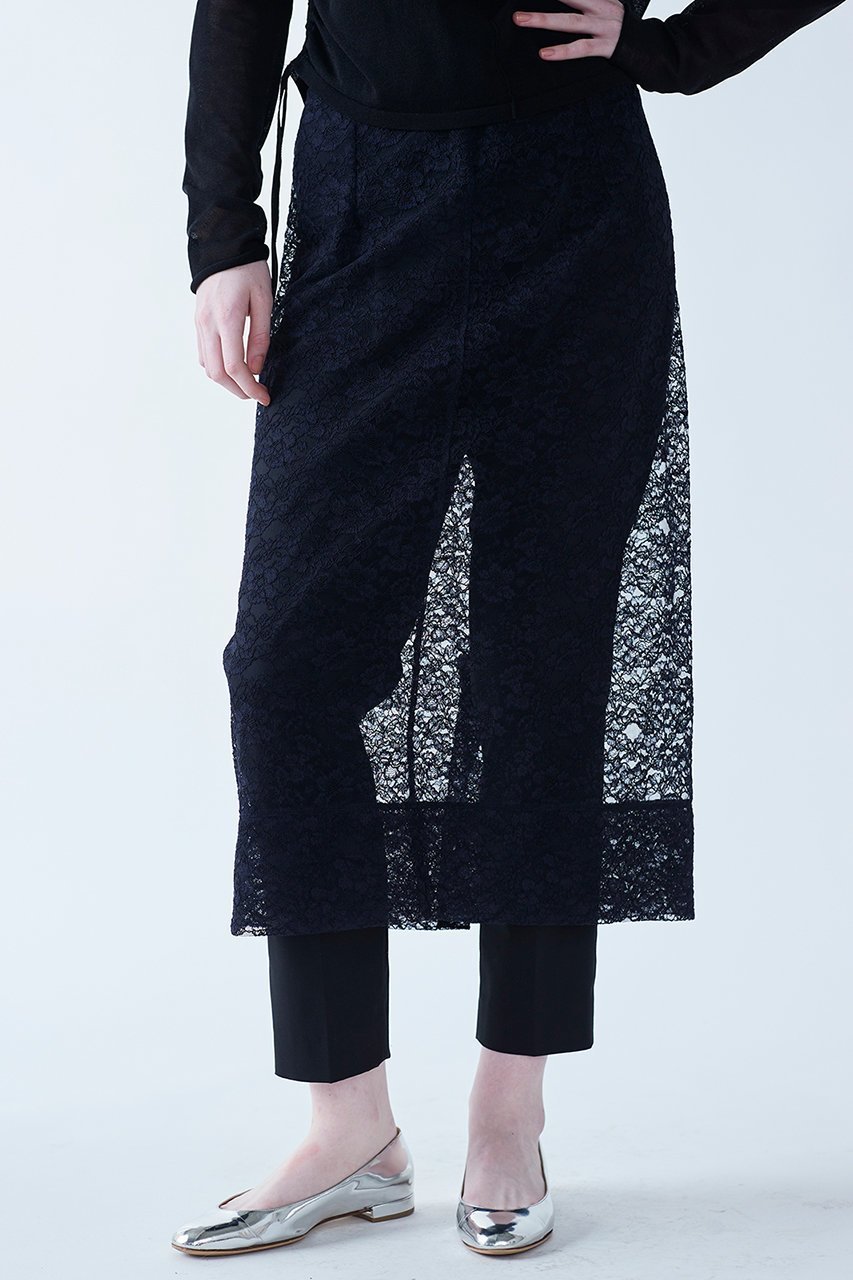 【マリリンムーン/MARILYN MOON】のモダンレースIラインスカート 人気、トレンドファッション・服の通販 founy(ファニー) 　ファッション　Fashion　レディースファッション　Fashion for Women　スカート　Skirts　おすすめ　Recommended / Our Picks　シアー　Sheer, See-Through　ペチコート　Petticoat, Underskirt　モダン　Modern, Contemporary　レース　Lace, Lace Fabric　other-7|ID: prp329100004374948 ipo3291000000035691052