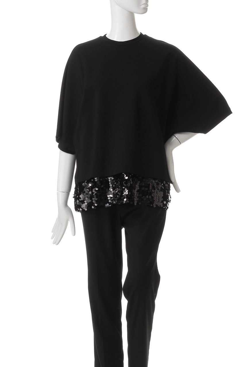 【アドーア/ADORE】のスパングルヘムジャージーカットソー 人気、トレンドファッション・服の通販 founy(ファニー) 　ファッション　Fashion　レディースファッション　Fashion for Women　トップス・カットソー　Cut & Sew Tops　シャツ・ブラウス・オフィスカジュアル　Elegant Blouses & Button-Ups　ロングTシャツ・Tシャツ　Longline T-Shirts & Tees　カットソー・ベーシックTシャツ　Cut-and-Sewn Tops / Stretch Tees & Basics　エレガント 上品　Elegant　カットソー　Cut and Sewn Top　ショート　Short, Short Length　シンプル　Simple, Minimal　スパンコール　Sequins, Sequin Embellishment　スリーブ　Sleeve, Long Sleeve / Short Sleeve　トレンド　Trend, Trending Now　other-2|ID: prp329100004374949 ipo3291000000032873763