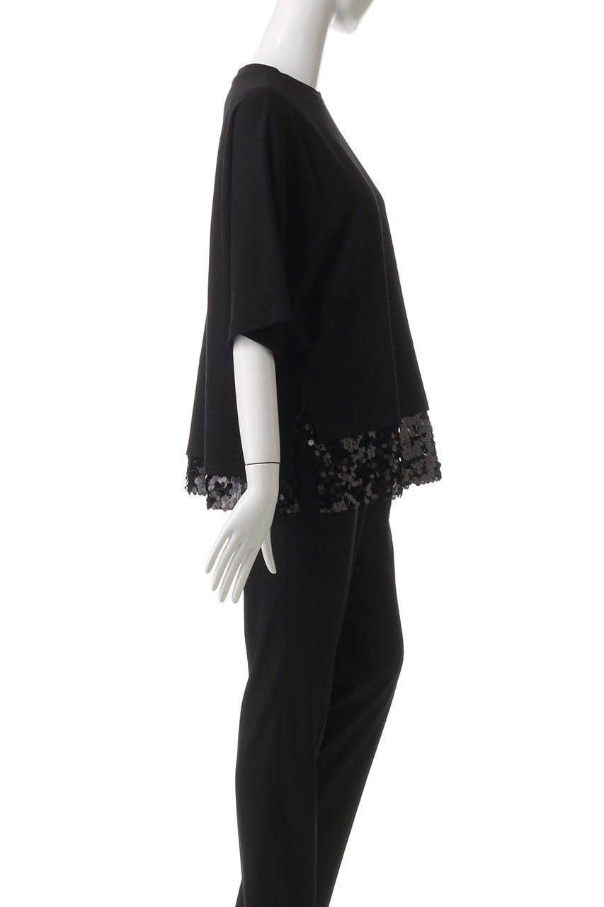 【アドーア/ADORE】のスパングルヘムジャージーカットソー 人気、トレンドファッション・服の通販 founy(ファニー) 　ファッション　Fashion　レディースファッション　Fashion for Women　トップス・カットソー　Cut & Sew Tops　シャツ・ブラウス・オフィスカジュアル　Elegant Blouses & Button-Ups　ロングTシャツ・Tシャツ　Longline T-Shirts & Tees　カットソー・ベーシックTシャツ　Cut-and-Sewn Tops / Stretch Tees & Basics　エレガント 上品　Elegant　カットソー　Cut and Sewn Top　ショート　Short, Short Length　シンプル　Simple, Minimal　スパンコール　Sequins, Sequin Embellishment　スリーブ　Sleeve, Long Sleeve / Short Sleeve　トレンド　Trend, Trending Now　other-3|ID: prp329100004374949 ipo3291000000032873768