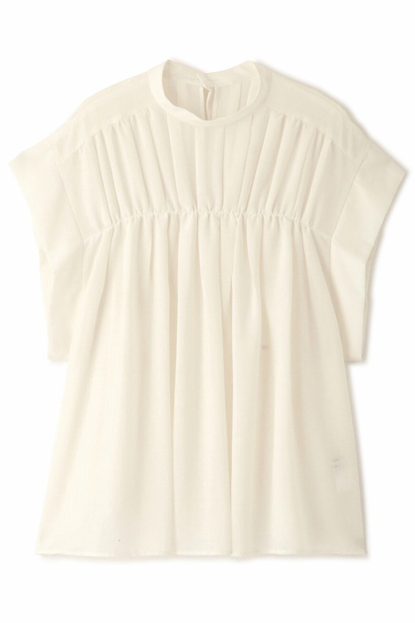 【アドーア/ADORE】のスパンボイルブラウス インテリア・キッズ・メンズ・レディースファッション・服の通販 founy(ファニー) 　ファッション　Fashion　レディースファッション　Fashion for Women　トップス・カットソー　Cut & Sew Tops　シャツ・ブラウス・オフィスカジュアル　Elegant Blouses & Button-Ups　シアー　Sheer, See-Through　ショート　Short, Short Length　スリーブ　Sleeve, Long Sleeve / Short Sleeve　ドレープ　Drape, Draping Fabric　ランダム　Random, Irregular　夏　Summer　オフホワイト|ID: prp329100004374950 ipo3291000000032852667