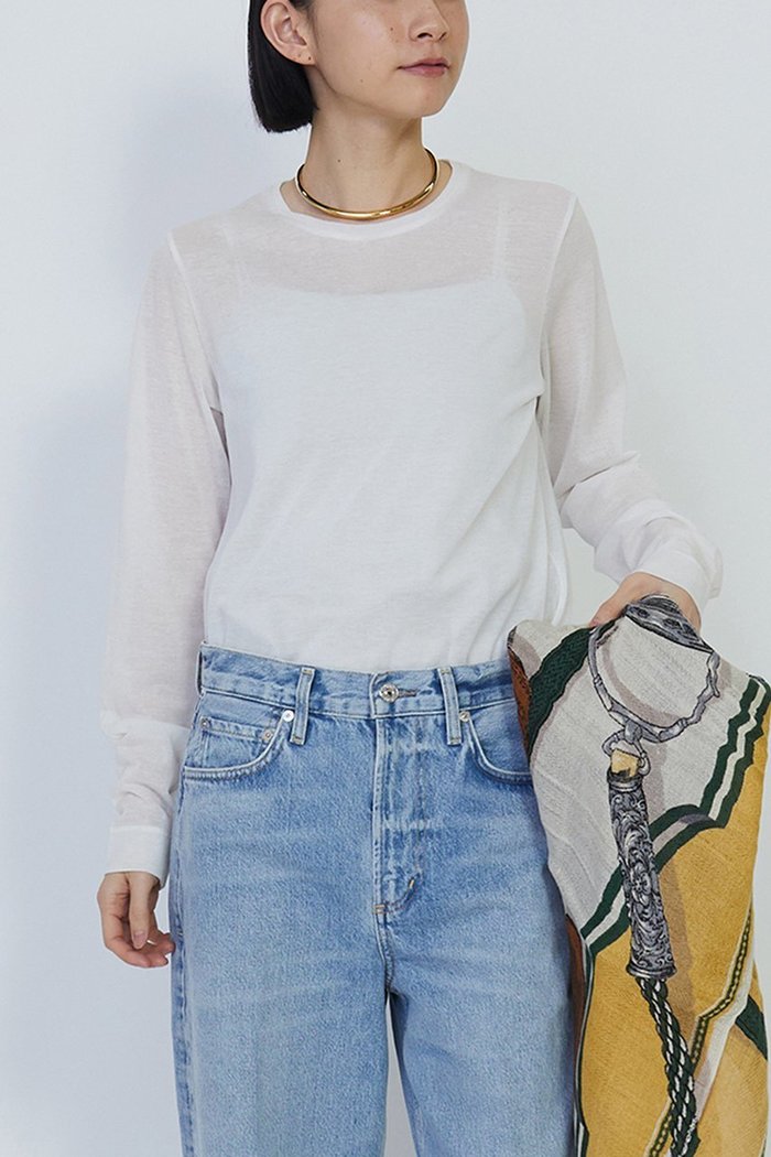 【プルミエ アロンディスモン/1er Arrondissement】のシアーロングスリーブTシャツ インテリア・キッズ・メンズ・レディースファッション・服の通販 founy(ファニー) https://founy.com/ ファッション Fashion レディースファッション WOMEN トップス・カットソー Tops/Tshirt シャツ/ブラウス Shirts/Blouses ロング / Tシャツ T-Shirts カットソー Cut and Sewn おすすめ Recommend インナー Inner カーディガン Cardigan スリーブ Sleeve フィット Fit ベスト Vest ロング Long |ID: prp329100004374955 ipo3291000000030570605