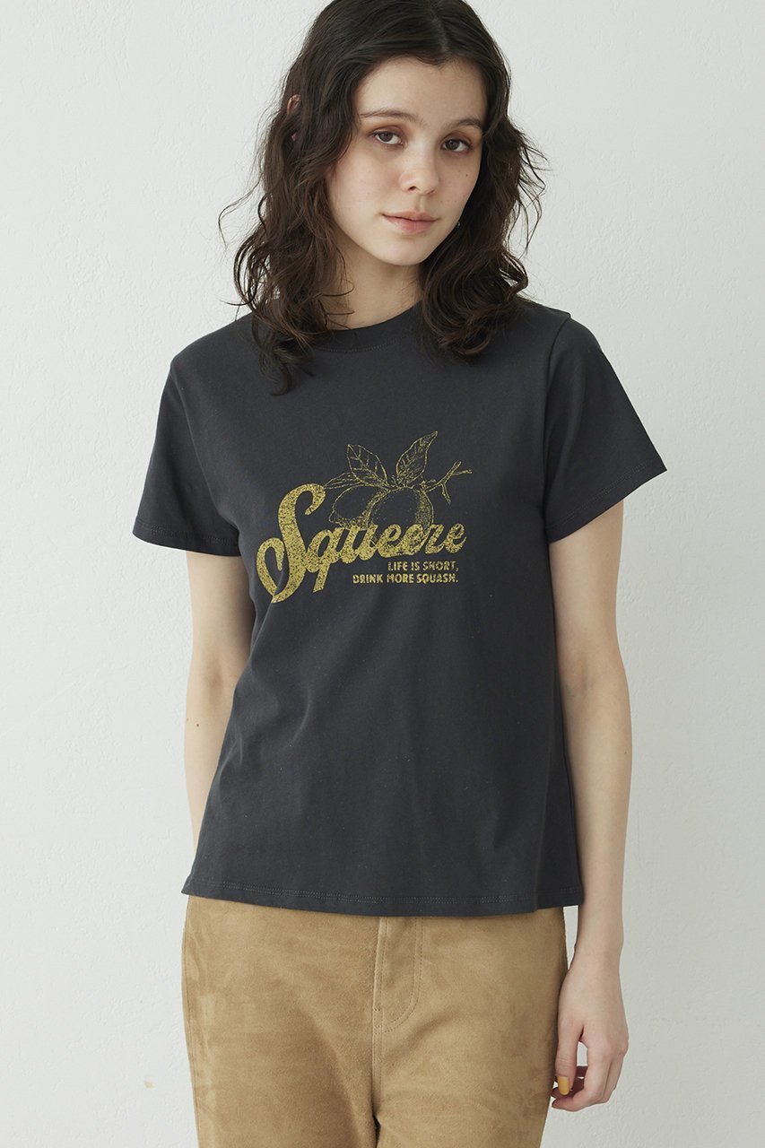 【ウィムガゼット/Whim Gazette】の【THE PAUSE】Lemon Tシャツ インテリア・キッズ・メンズ・レディースファッション・服の通販 founy(ファニー) 　ファッション　Fashion　レディースファッション　Fashion for Women　トップス・カットソー　Cut & Sew Tops　シャツ・ブラウス・オフィスカジュアル　Elegant Blouses & Button-Ups　ロングTシャツ・Tシャツ　Longline T-Shirts & Tees　カットソー・ベーシックTシャツ　Cut-and-Sewn Tops / Stretch Tees & Basics　おすすめ　Recommended / Our Picks　イエロー　Yellow　インナー　Innerwear　コンパクト　Compact, Small Size　ショート　Short, Short Length　ジャケット　Jacket, Outerwear　スリーブ　Sleeve, Long Sleeve / Short Sleeve　デニム　Denim, Jeans Material　プリント　Print, Printed Pattern　ボトム　Bottoms, Lower Wear　モノトーン　Monotone, Black and White　ヴィンテージ　Vintage Style　チャコールグレー|ID: prp329100004374966 ipo3291000000032873296