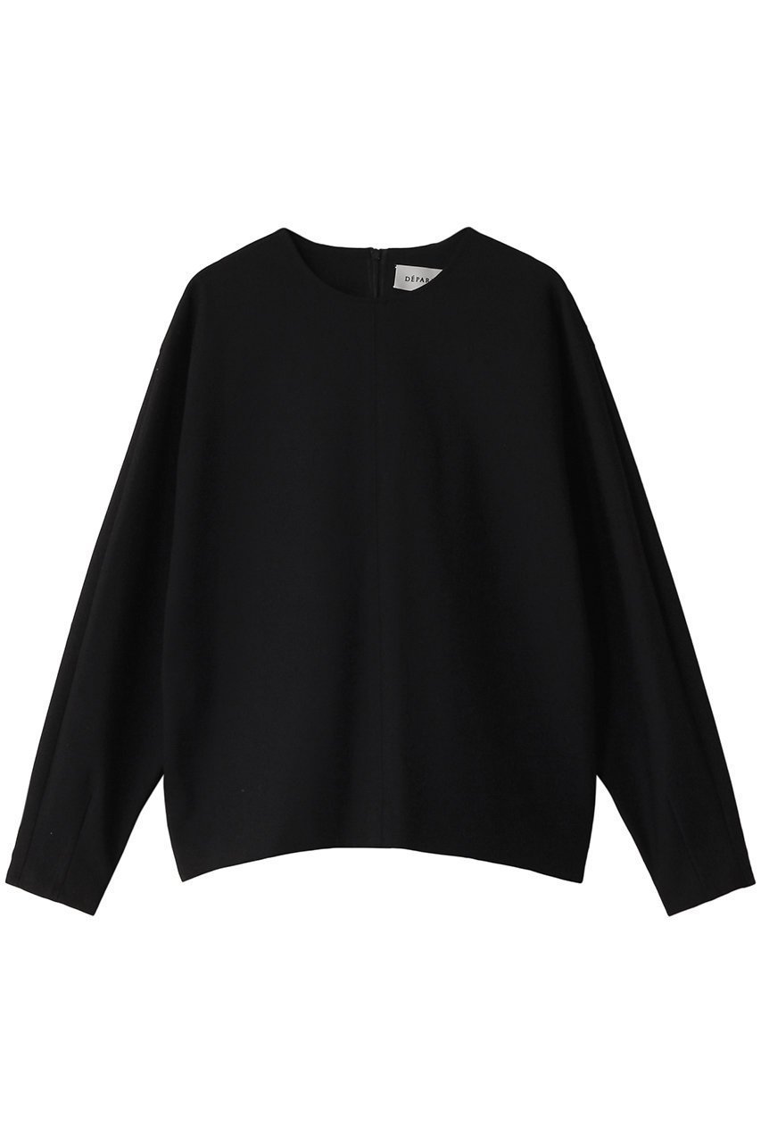 【デパリエ/DEPAREILLE】のポンチクルーネック インテリア・キッズ・メンズ・レディースファッション・服の通販 founy(ファニー) 　ファッション　Fashion　レディースファッション　Fashion for Women　トップス・カットソー　Cut & Sew Tops　シャツ・ブラウス・オフィスカジュアル　Elegant Blouses & Button-Ups　ロングTシャツ・Tシャツ　Longline T-Shirts & Tees　カットソー・ベーシックTシャツ　Cut-and-Sewn Tops / Stretch Tees & Basics　シンプル　Simple, Minimal　スリーブ　Sleeve, Long Sleeve / Short Sleeve　ロング　Long, Long-Length　ブラック|ID: prp329100004374976 ipo3291000000032877662