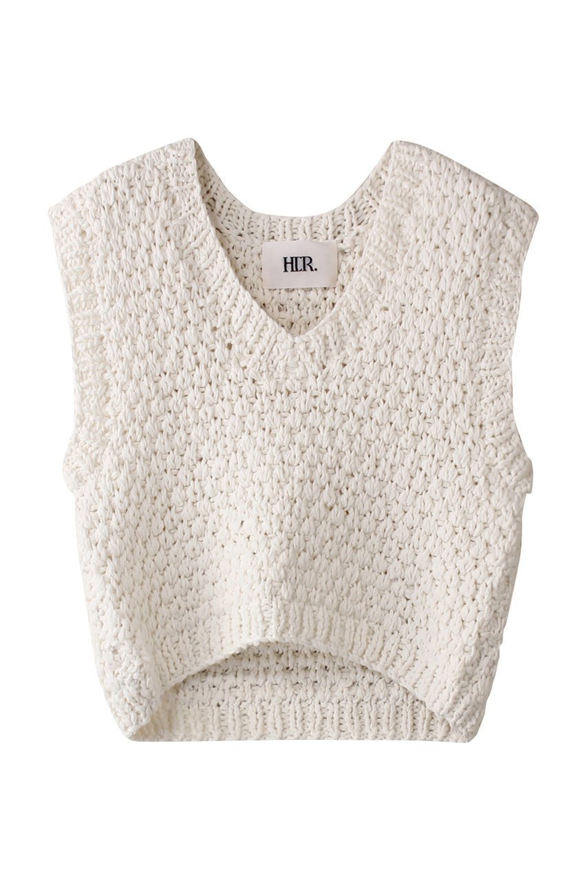 【ハー/HER.】のハンドニットコンパクトベスト インテリア・キッズ・メンズ・レディースファッション・服の通販 founy(ファニー) 　ファッション　Fashion　レディースファッション　Fashion for Women　トップス・カットソー　Cut & Sew Tops　ニット　Knit Tops & Sweaters　ベスト&ジレ / 重ね着スタイル　Vests & Gilets　カジュアルプルオーバー・ニットトップス　Pullovers & Knit Tops / Casual Pullovers　おすすめ　Recommended / Our Picks　アクセサリー　Fashion Accessories　カットソー　Cut and Sewn Top　コンパクト　Compact, Small Size　シアー　Sheer, See-Through　ハンド　Hand, Handmade　ベスト　Vest, Waistcoat　オフホワイト|ID: prp329100004378321 ipo3291000000032952247
