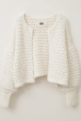 【ハー/HER.】 【2/13 12:00販売開始】ハンドニットパフスリーブボレロ人気、トレンドファッション・服の通販 founy(ファニー) ファッション Fashion レディースファッション WOMEN トップス・カットソー Tops/Tshirt ニット Knit Tops カーディガン Cardigans 2025年 2025 2025春夏・S/S Ss,Spring/Summer,2025 おすすめ Recommend カーディガン Cardigan スリーブ Sleeve ハンド Hand ボトム Bottom ボレロ Bolero 夏 Summer 春 Spring S/S・春夏 Ss・Spring/Summer |ID:prp329100004378322