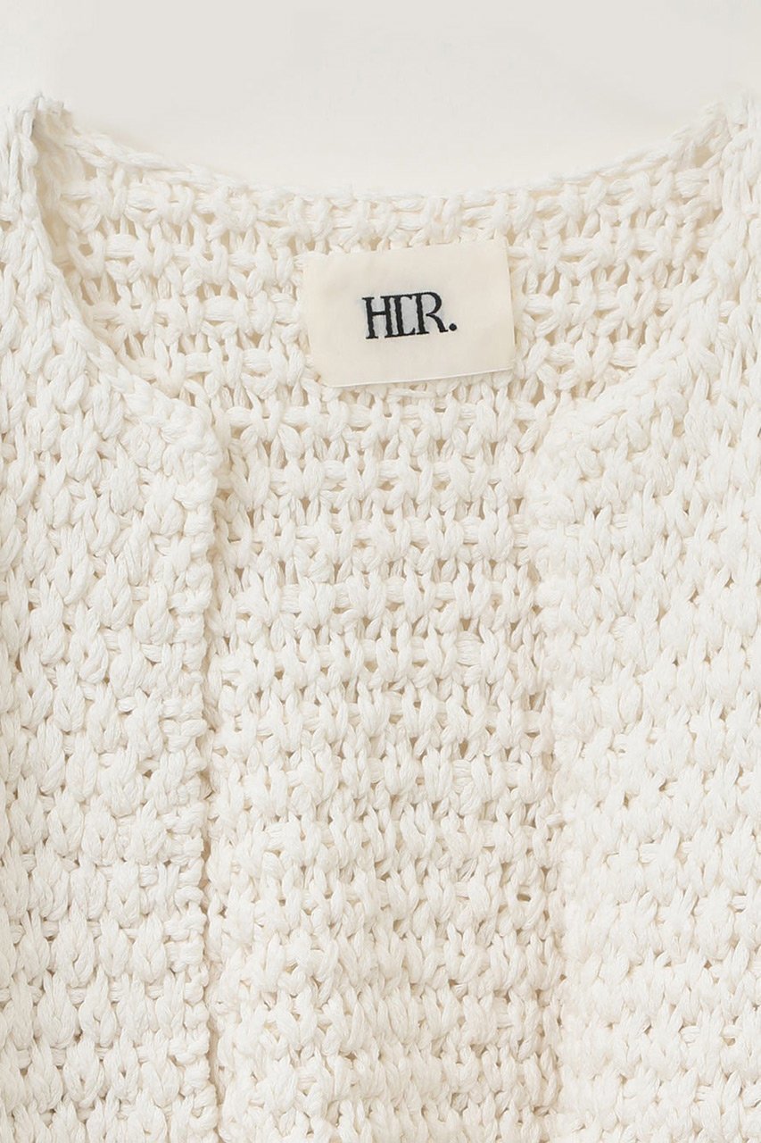 【ハー/HER.】のハンドニットパフスリーブボレロ 人気、トレンドファッション・服の通販 founy(ファニー) 　ファッション　Fashion　レディースファッション　Fashion for Women　トップス・カットソー　Cut & Sew Tops　ニット　Knit Tops & Sweaters　カーディガン・羽織り　Layered Style Cardigans　おすすめ　Recommended / Our Picks　カーディガン　Cardigan, Knitwear　スリーブ　Sleeve, Long Sleeve / Short Sleeve　ハンド　Hand, Handmade　ボトム　Bottoms, Lower Wear　ボレロ　Bolero, Short Cardigan　春　Spring　other-2|ID: prp329100004378322 ipo3291000000032949374