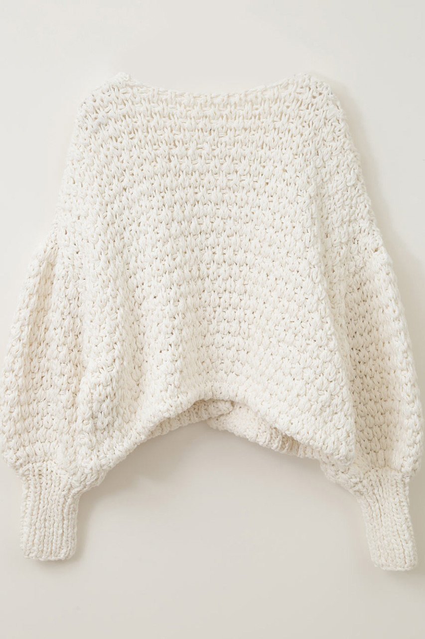 【ハー/HER.】のハンドニットパフスリーブボレロ 人気、トレンドファッション・服の通販 founy(ファニー) 　ファッション　Fashion　レディースファッション　Fashion for Women　トップス・カットソー　Cut & Sew Tops　ニット　Knit Tops & Sweaters　カーディガン・羽織り　Layered Style Cardigans　おすすめ　Recommended / Our Picks　カーディガン　Cardigan, Knitwear　スリーブ　Sleeve, Long Sleeve / Short Sleeve　ハンド　Hand, Handmade　ボトム　Bottoms, Lower Wear　ボレロ　Bolero, Short Cardigan　春　Spring　other-6|ID: prp329100004378322 ipo3291000000032949400