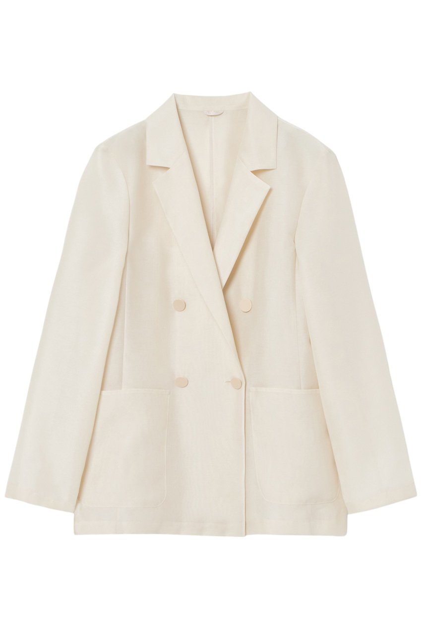 【アナイ/ANAYI】のハードオーガンジーダブルジャケット インテリア・キッズ・メンズ・レディースファッション・服の通販 founy(ファニー) 　ファッション　Fashion　レディースファッション　Fashion for Women　アウター　Coat / Outerwear Collection　レディースジャケット・軽アウター　Jackets　インナー　Innerwear　オーガンジー　Organza Fabric　カーディガン　Cardigan, Knitwear　ジャケット　Jacket, Outerwear　ダブル　Double, Double-Breasted　ポケット　Pocket, Pocket Detail　夏　Summer　ベージュ|ID: prp329100004379415 ipo3291000000032961770