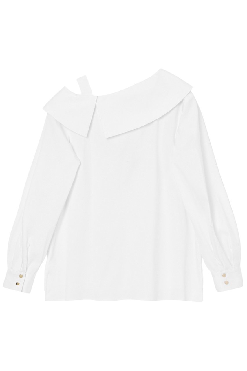 【アナイ/ANAYI】のストレッチブロードアシメブラウス 人気、トレンドファッション・服の通販 founy(ファニー) 　ファッション　Fashion　レディースファッション　Fashion for Women　トップス・カットソー　Cut & Sew Tops　シャツ・ブラウス・オフィスカジュアル　Elegant Blouses & Button-Ups　アシンメトリー　Asymmetrical Style　ストレッチ　Stretch, Stretchy Fabric　スリーブ　Sleeve, Long Sleeve / Short Sleeve　トレンド　Trend, Trending Now　バランス　Balance, Style Balance　フロント　Front, Front Design　ブロード　Broadcloth, Fine Cotton　メタル　Metal, Metal Parts　ロング　Long, Long-Length　エレガント 上品　Elegant　再入荷　Restock / Back in Stock　other-2|ID: prp329100004379416 ipo3291000000035054791