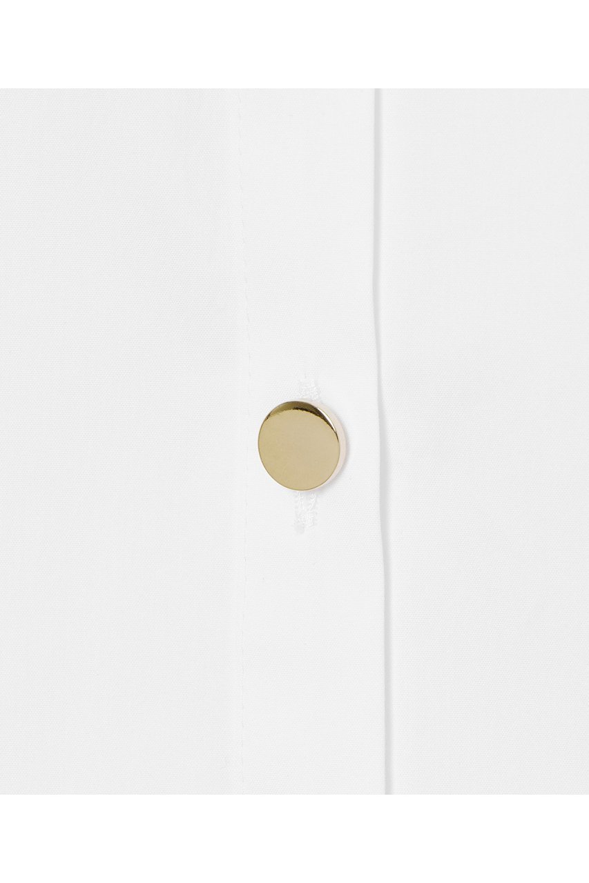 【アナイ/ANAYI】のストレッチブロードアシメブラウス 人気、トレンドファッション・服の通販 founy(ファニー) 　ファッション　Fashion　レディースファッション　Fashion for Women　トップス・カットソー　Cut & Sew Tops　シャツ・ブラウス・オフィスカジュアル　Elegant Blouses & Button-Ups　アシンメトリー　Asymmetrical Style　ストレッチ　Stretch, Stretchy Fabric　スリーブ　Sleeve, Long Sleeve / Short Sleeve　トレンド　Trend, Trending Now　バランス　Balance, Style Balance　フロント　Front, Front Design　ブロード　Broadcloth, Fine Cotton　メタル　Metal, Metal Parts　ロング　Long, Long-Length　エレガント 上品　Elegant　再入荷　Restock / Back in Stock　other-3|ID: prp329100004379416 ipo3291000000035054792