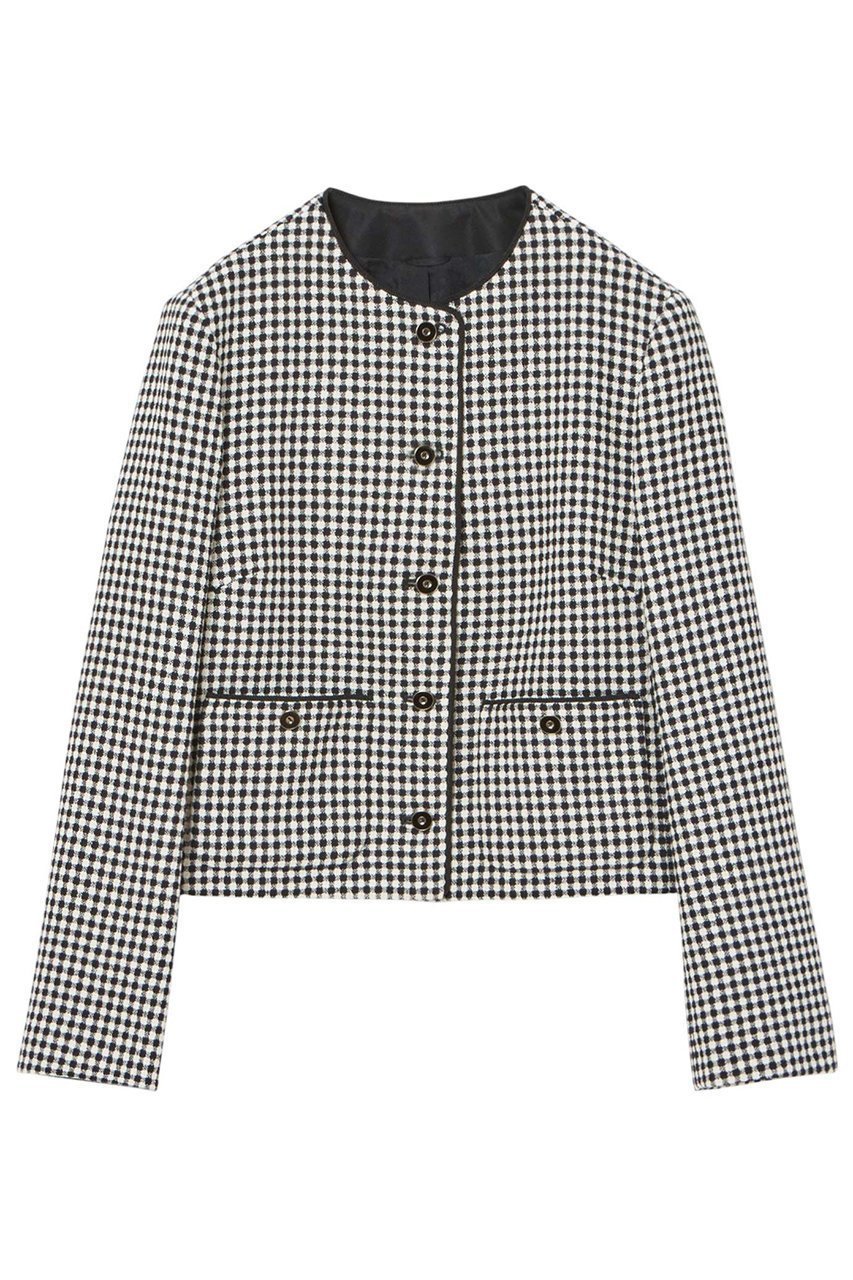 【アナイ/ANAYI】のドビーツイードクルージャケット インテリア・キッズ・メンズ・レディースファッション・服の通販 founy(ファニー) 　ファッション　Fashion　レディースファッション　Fashion for Women　アウター　Coat / Outerwear Collection　レディースジャケット・軽アウター　Jackets　クラシカル　Classical, Vintage-Inspired　ジャケット　Jacket, Outerwear　ツイード　Twill, Twill Weave　フロント　Front, Front Design　ブレード　Braid, Decorative Trim　エレガント 上品　Elegant　春　Spring　ブラックチェック|ID: prp329100004379417 ipo3291000000032958119