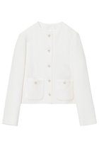 【アナイ/ANAYI】のドビーツイードクルージャケット 人気、トレンドファッション・服の通販 founy(ファニー) ファッション Fashion レディースファッション Fashion for Women アウター Coat / Outerwear Collection レディースジャケット・軽アウター Jackets クラシカル Classical, Vintage-Inspired ジャケット Jacket, Outerwear ツイード Twill, Twill Weave フロント Front, Front Design ブレード Braid, Decorative Trim エレガント 上品 Elegant 再入荷 Restock / Back in Stock 春 Spring thumbnail ホワイト|ID: prp329100004379417 ipo3291000000035054794