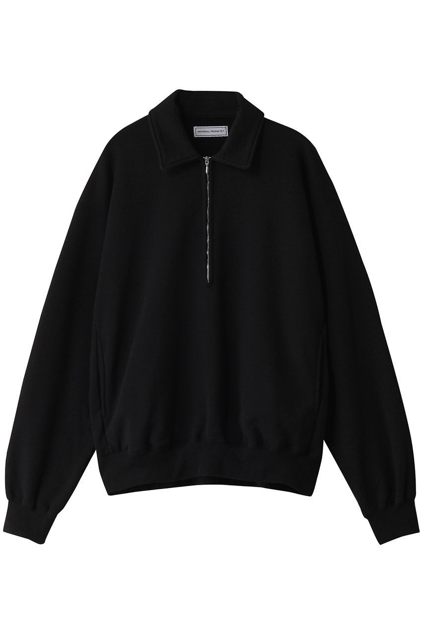 【ユニバーサルプロダクツ/UNIVERSAL PRODUCTS / MEN】の【MEN】JUMBERCA HALF ZIP SWEAT/スウェット インテリア・キッズ・メンズ・レディースファッション・服の通販 founy(ファニー) 　ファッション　Fashion　メンズファッション　Fashion for Men　トップス・カットソー　Cut & Sew Tops　パーカー・フーディー / カジュアルコーデ　Hoodies & Parkas　メンズシャツ　Shirts　シンプル　Simple, Minimal　スウェット / スエット　Sweatshirt, Sweatwear　トレンド　Trend, Trending Now　定番　Standard, Basic Item　BLACK|ID: prp329100004379434 ipo3291000000035320142