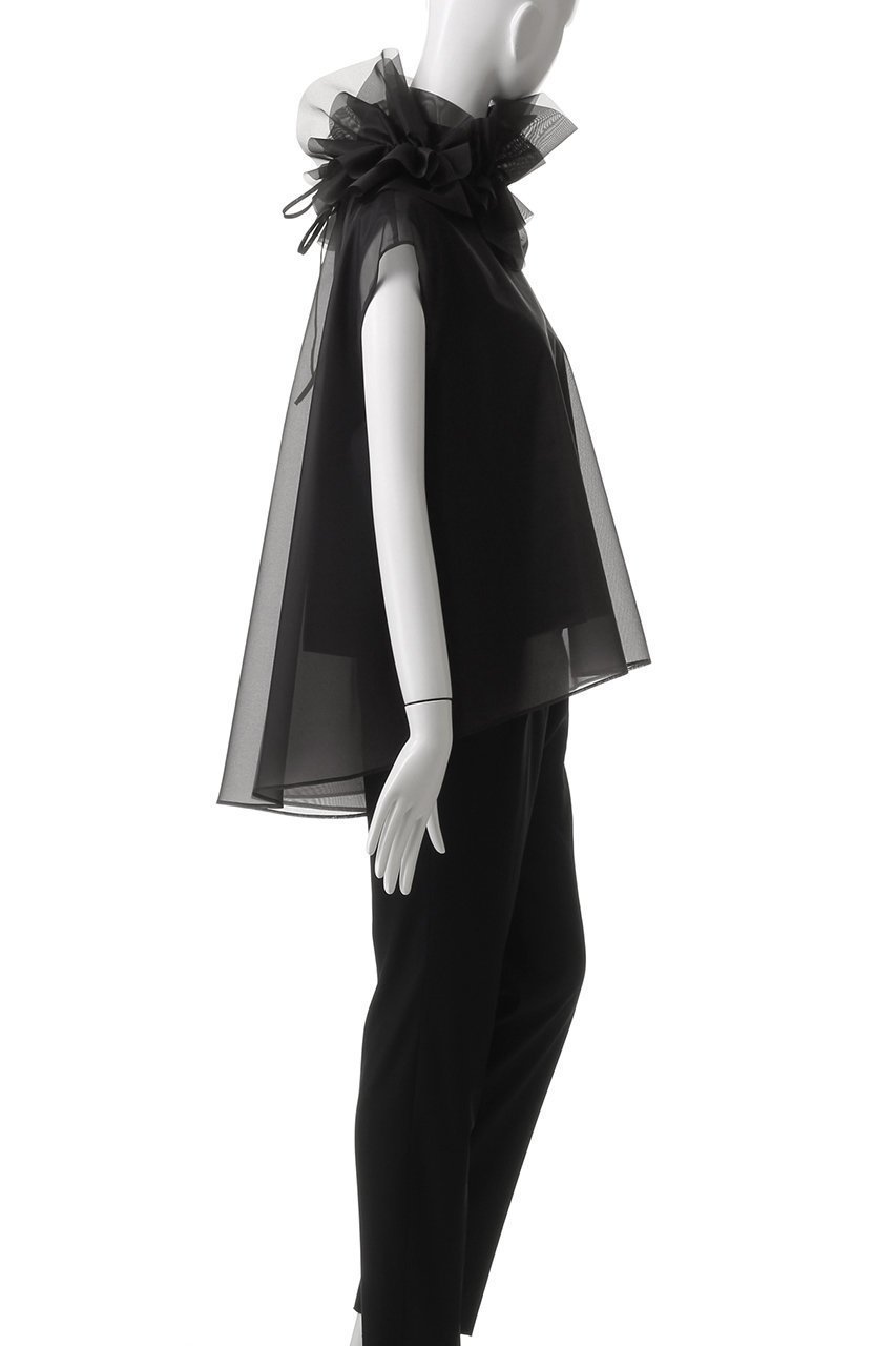 【ドメル/DOMELLE】のスカーフ付き オーガンジートップス 人気、トレンドファッション・服の通販 founy(ファニー) 　ファッション　Fashion　レディースファッション　Fashion for Women　トップス・カットソー　Cut & Sew Tops　シャツ・ブラウス・オフィスカジュアル　Elegant Blouses & Button-Ups　エアリー　Airy Texture　オーガンジー　Organza Fabric　ショート　Short, Short Length　スカーフ　Scarf, Neckwear　スリーブ　Sleeve, Long Sleeve / Short Sleeve　春　Spring　other-3|ID: prp329100004379435 ipo3291000000032865632