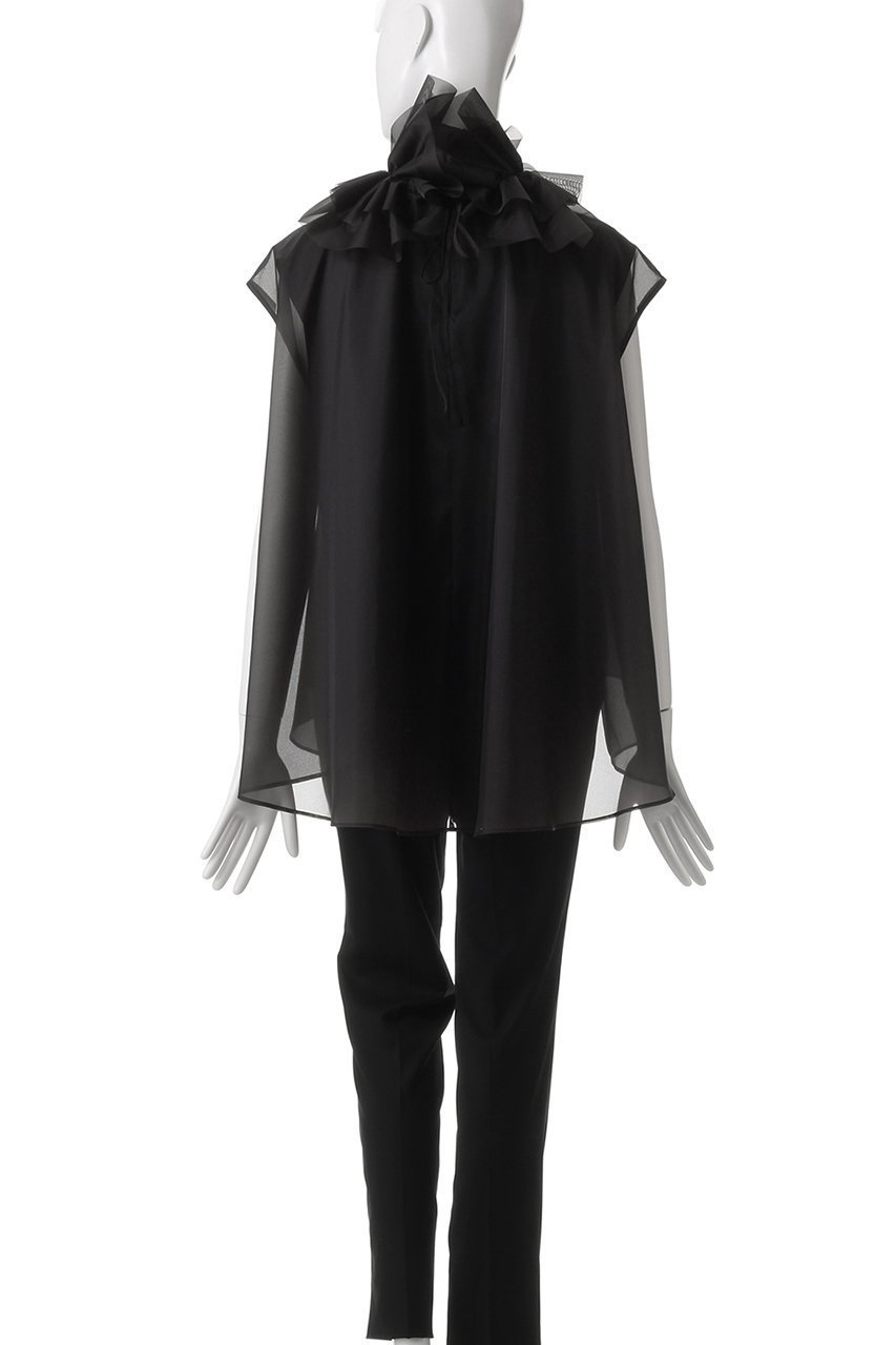 【ドメル/DOMELLE】のスカーフ付き オーガンジートップス 人気、トレンドファッション・服の通販 founy(ファニー) 　ファッション　Fashion　レディースファッション　Fashion for Women　トップス・カットソー　Cut & Sew Tops　シャツ・ブラウス・オフィスカジュアル　Elegant Blouses & Button-Ups　エアリー　Airy Texture　オーガンジー　Organza Fabric　ショート　Short, Short Length　スカーフ　Scarf, Neckwear　スリーブ　Sleeve, Long Sleeve / Short Sleeve　春　Spring　other-4|ID: prp329100004379435 ipo3291000000032865637