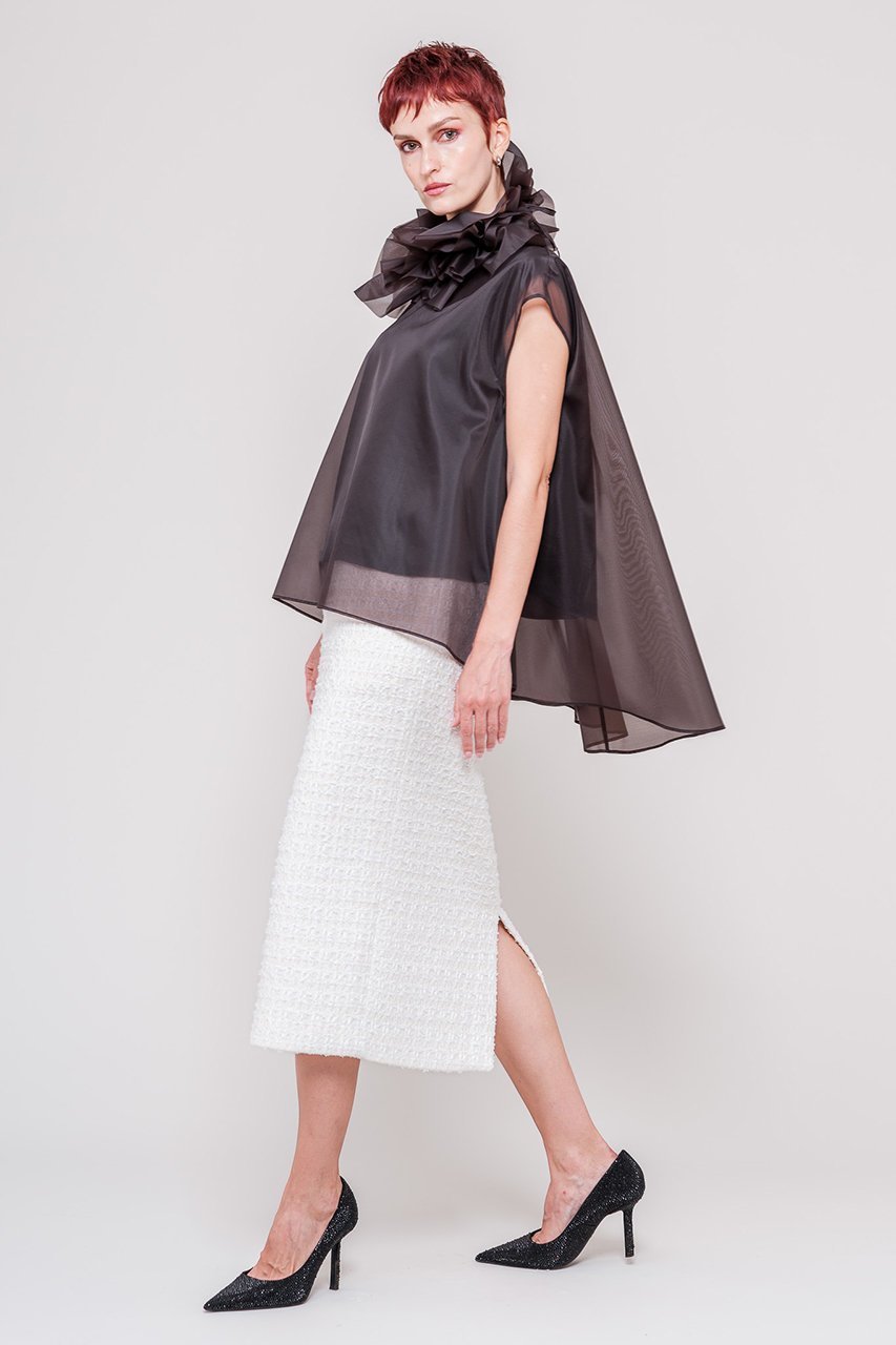 【ドメル/DOMELLE】のスカーフ付き オーガンジートップス 人気、トレンドファッション・服の通販 founy(ファニー) 　ファッション　Fashion　レディースファッション　Fashion for Women　トップス・カットソー　Cut & Sew Tops　シャツ・ブラウス・オフィスカジュアル　Elegant Blouses & Button-Ups　エアリー　Airy Texture　オーガンジー　Organza Fabric　ショート　Short, Short Length　スカーフ　Scarf, Neckwear　スリーブ　Sleeve, Long Sleeve / Short Sleeve　春　Spring　other-7|ID: prp329100004379435 ipo3291000000032865650