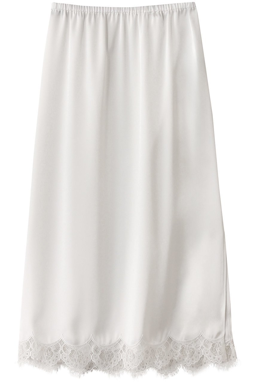 【ジェイドット/j.】のトリアセサテン裾レーススカート 人気、トレンドファッション・服の通販 founy(ファニー) 　ファッション　Fashion　レディースファッション　Fashion for Women　スカート　Skirts　ロングスカート　Long Skirts / Maxi & Midi Skirts　エレガント 上品　Elegant　スリット　Slit, Slit Detail　フェミニン　Feminine, Girly　ラグジュアリー　Luxury, Elegant　レース　Lace, Lace Fabric　ロング　Long, Long-Length　 other-1|ID: prp329100004379438 ipo3291000000036011492