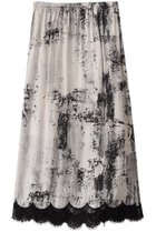 【ジェイドット/j.】のビスコースプリント裾レーススカート ホワイト|ID: prp329100004379439 ipo3291000000035758674