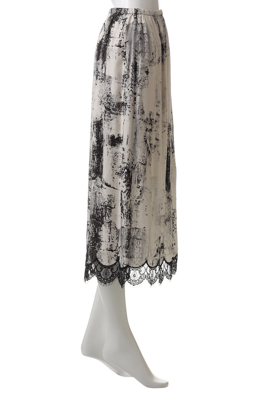 【ジェイドット/j.】のビスコースプリント裾レーススカート 人気、トレンドファッション・服の通販 founy(ファニー) 　ファッション　Fashion　レディースファッション　Fashion for Women　スカート　Skirts　ロングスカート　Long Skirts / Maxi & Midi Skirts　エレガント 上品　Elegant　シンプル　Simple, Minimal　フェミニン　Feminine, Girly　プリント　Print, Printed Pattern　モノトーン　Monotone, Black and White　レース　Lace, Lace Fabric　ロング　Long, Long-Length　other-3|ID: prp329100004379439 ipo3291000000035758676